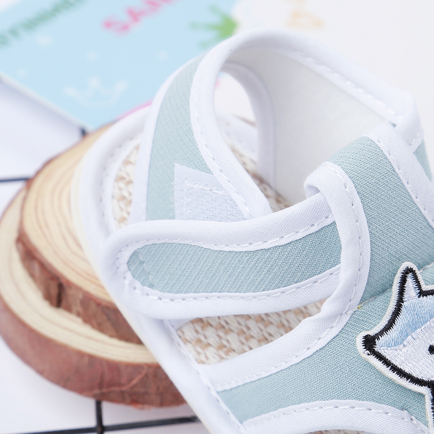 Dép sandal tập đi Aiyinmei hình cáo 23K-SD10 (Xanh) hình 3