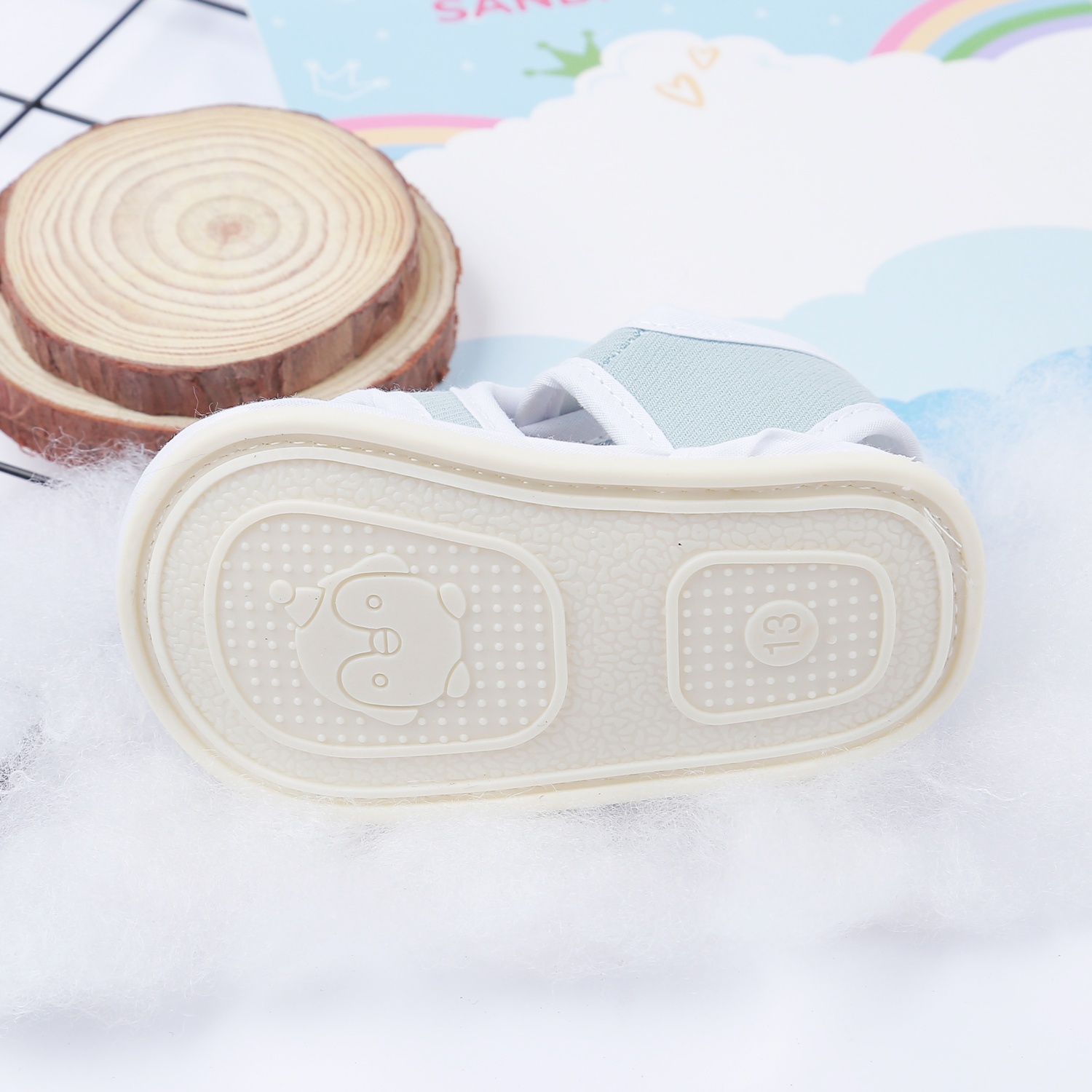 Dép sandal tập đi Aiyinmei hình cáo 23K-SD10 (Xanh) hình 4