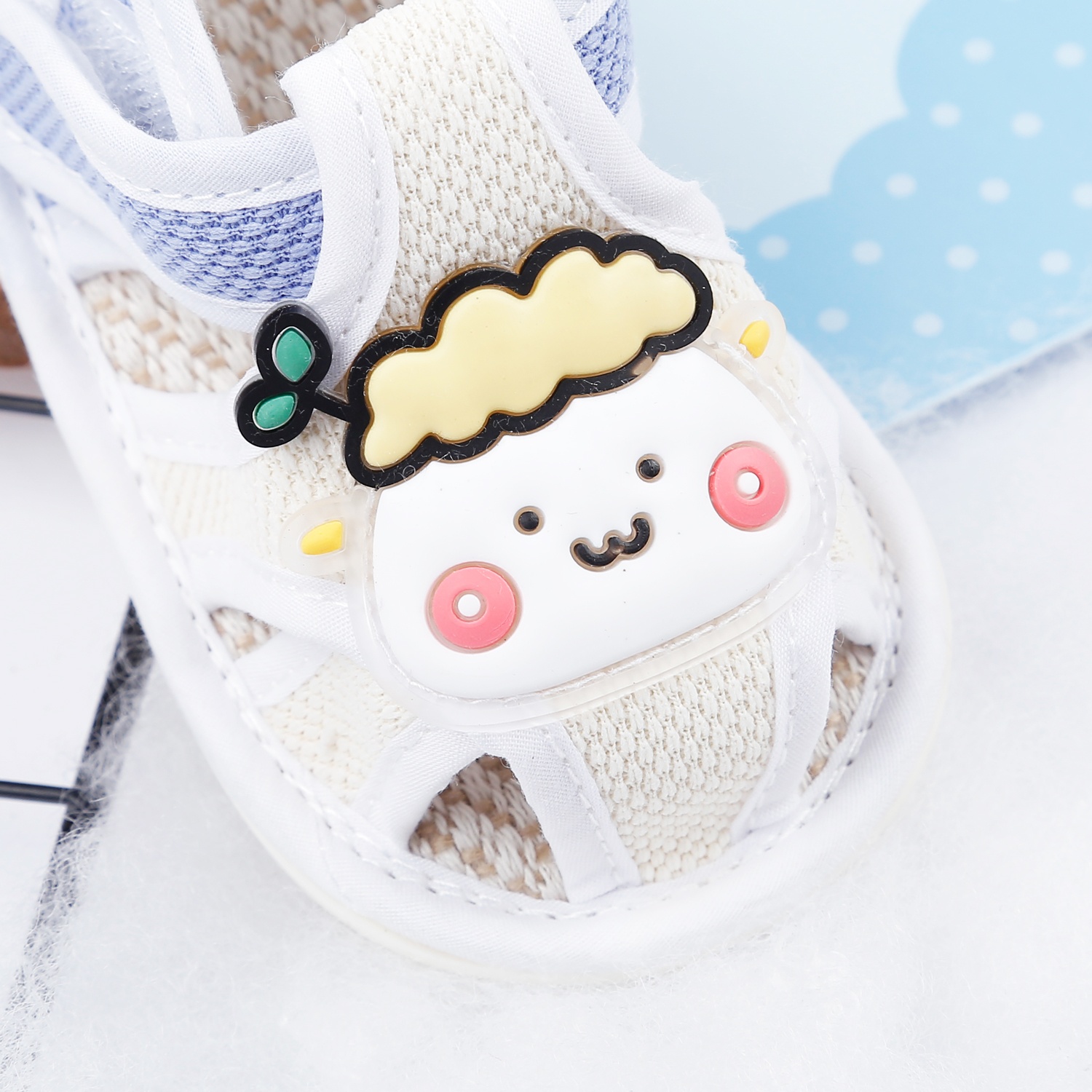 Dép sandal tập đi Aiyinmei hình cừu 23K-SD4 (Be) hình 2