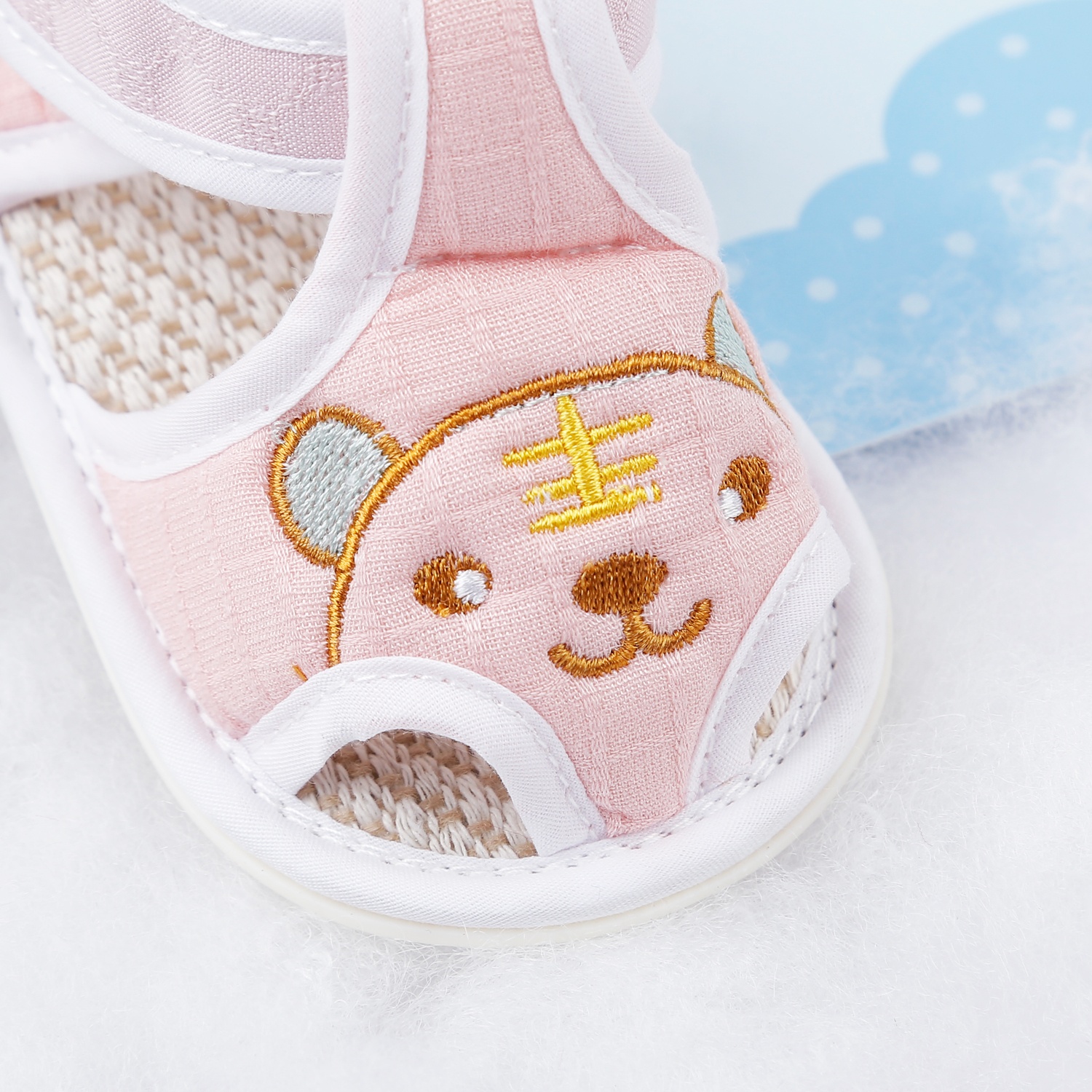 Dép sandal tập đi Aiyinmei hình gấu 23K-SD8 (Hồng) hình 2