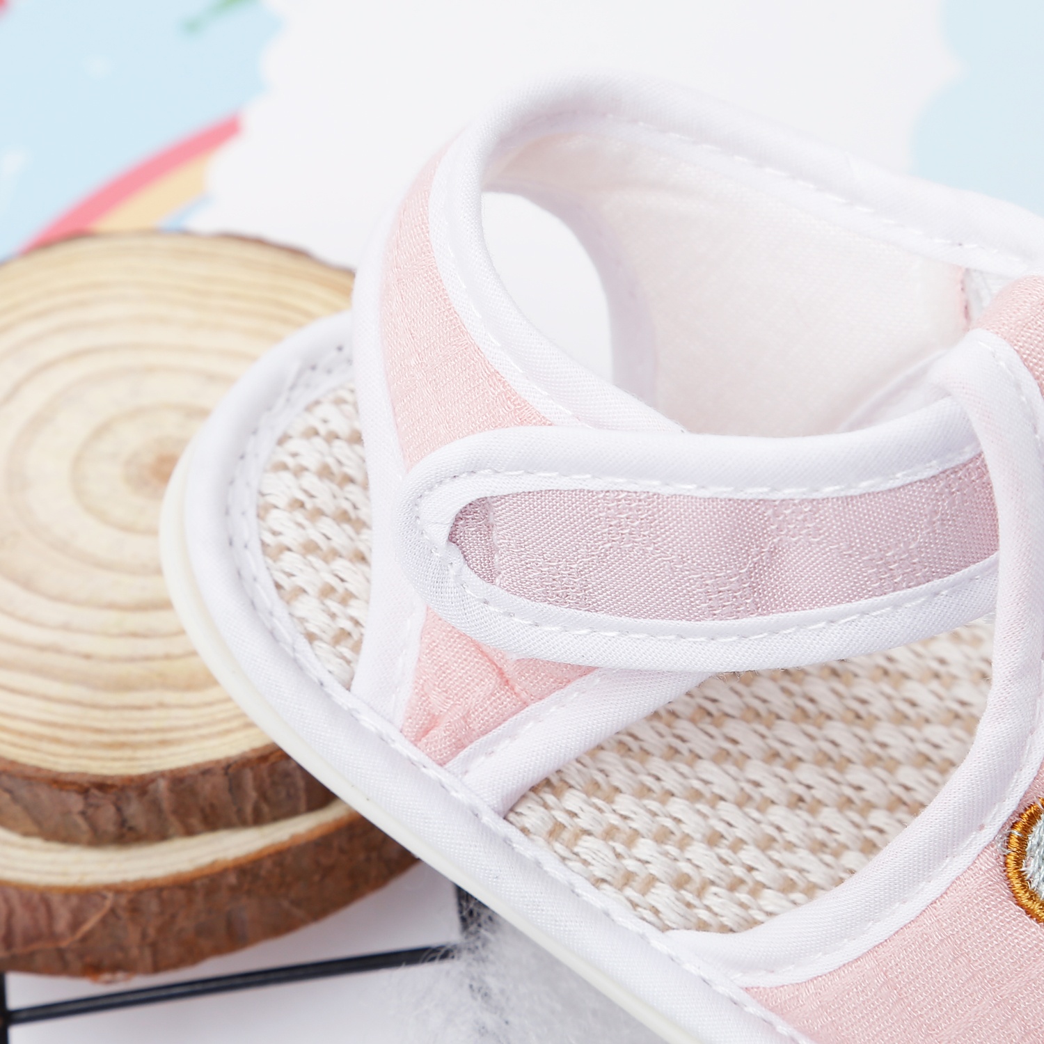 Dép sandal tập đi Aiyinmei hình gấu 23K-SD8 (Hồng) hình 3