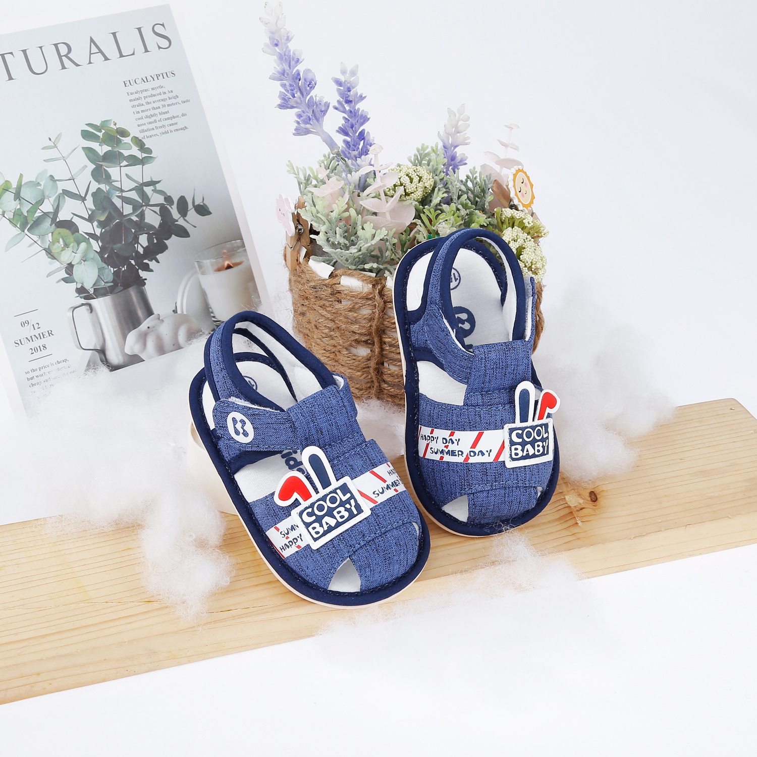 Dép sandal tập đi KidsPlaza Coolbaby 23K-S6 (Xanh) hình 2