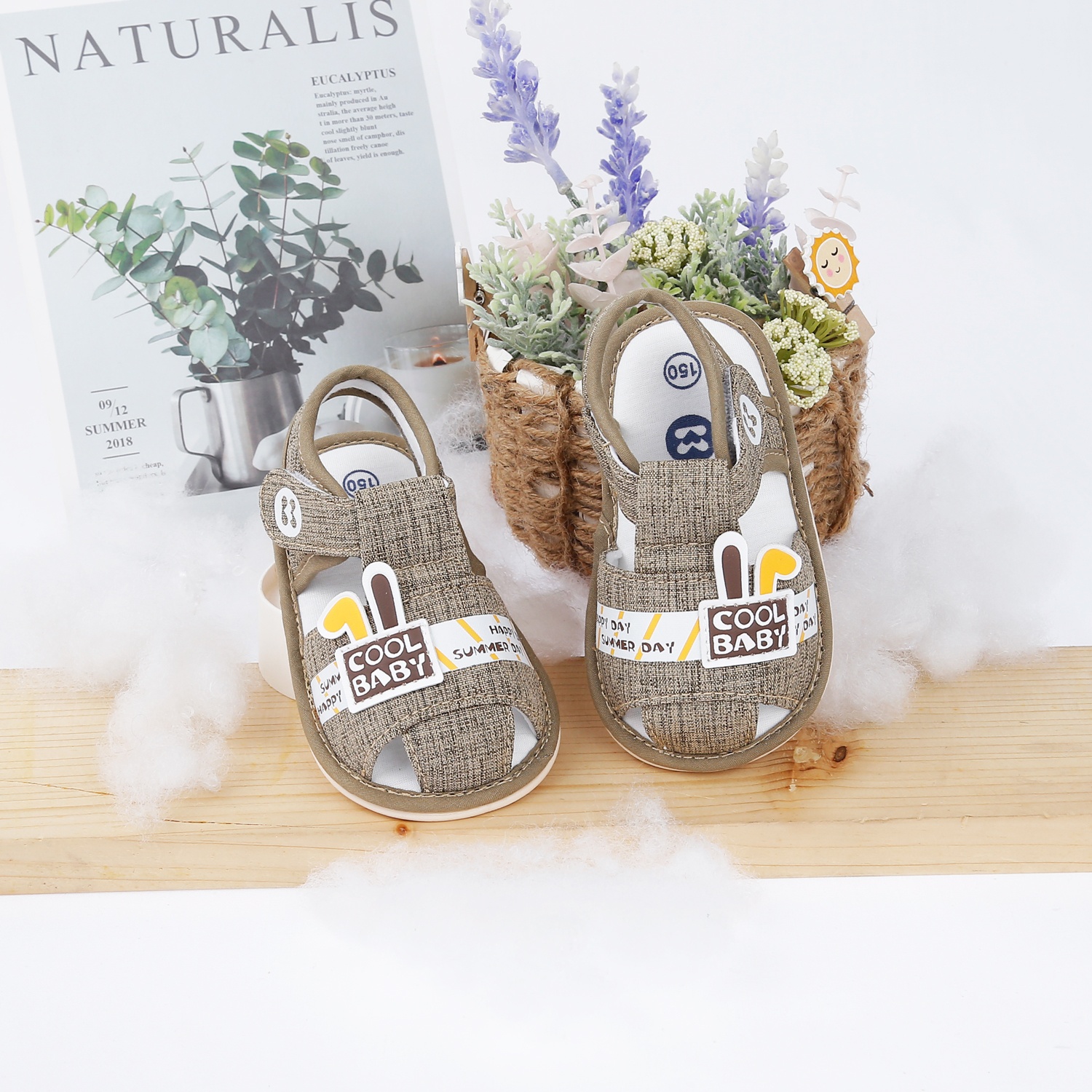 Dép sandal tập đi KidsPlaza Coolbaby 23K-S6 (Xám) 