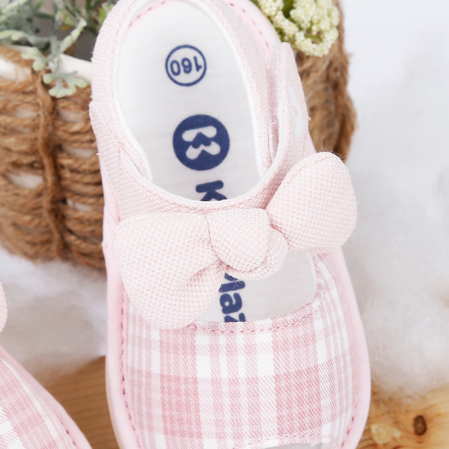 Dép sandal tập đi KidsPlaza đính nơ 23K-S7 (Hồng) hình 3