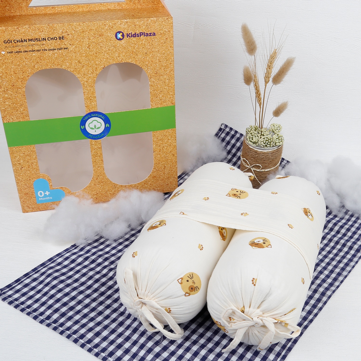 Gối chặn KidsPlaza Muslin mèo PG23 hình 1