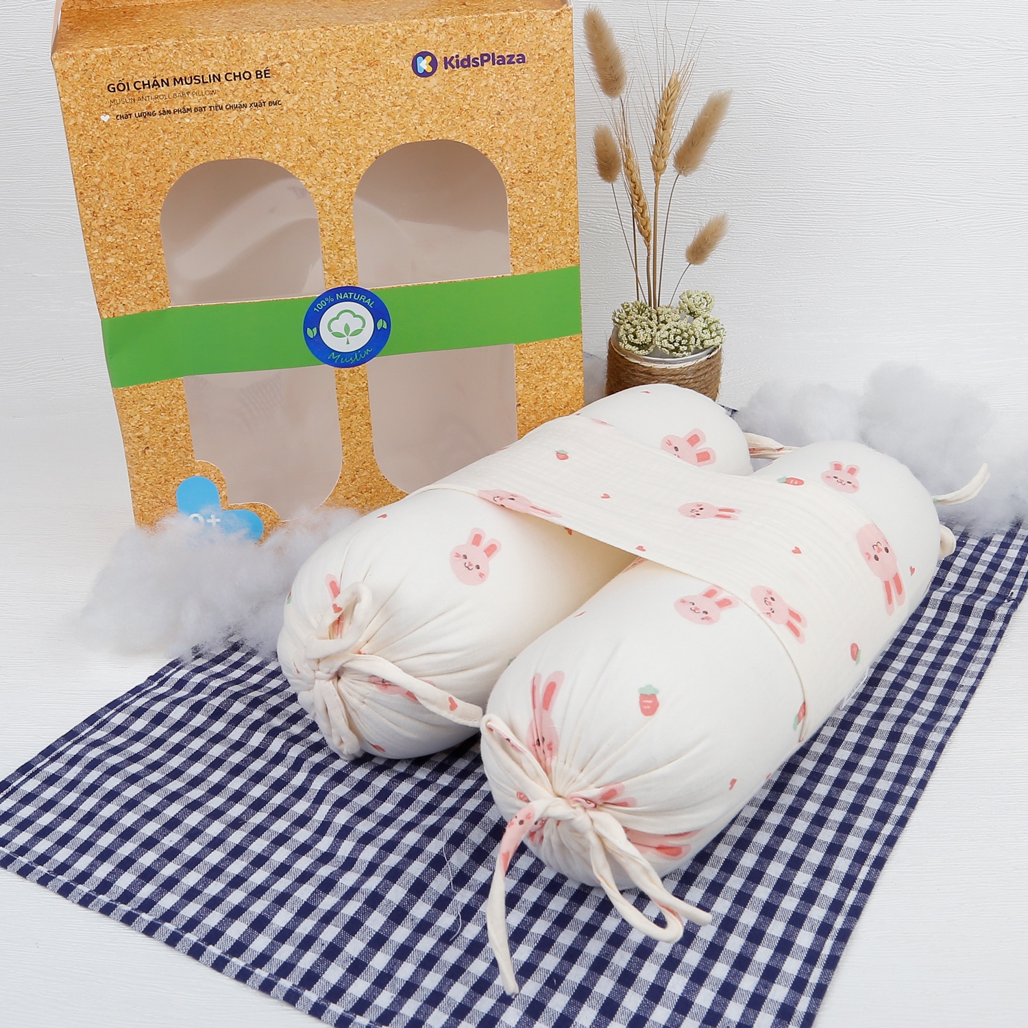 Gối chặn KidsPlaza Muslin thỏ PG23 hình 1