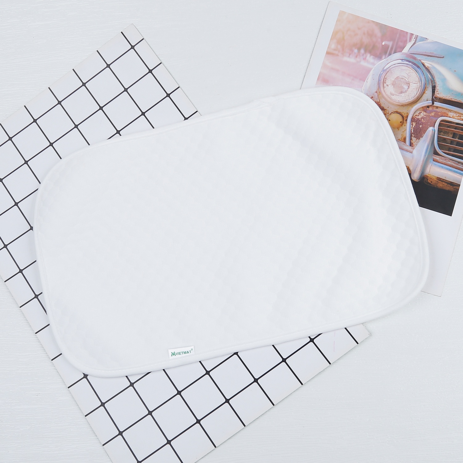 Gối sơ sinh VIETMAT 25x40 (Trắng) hình 1