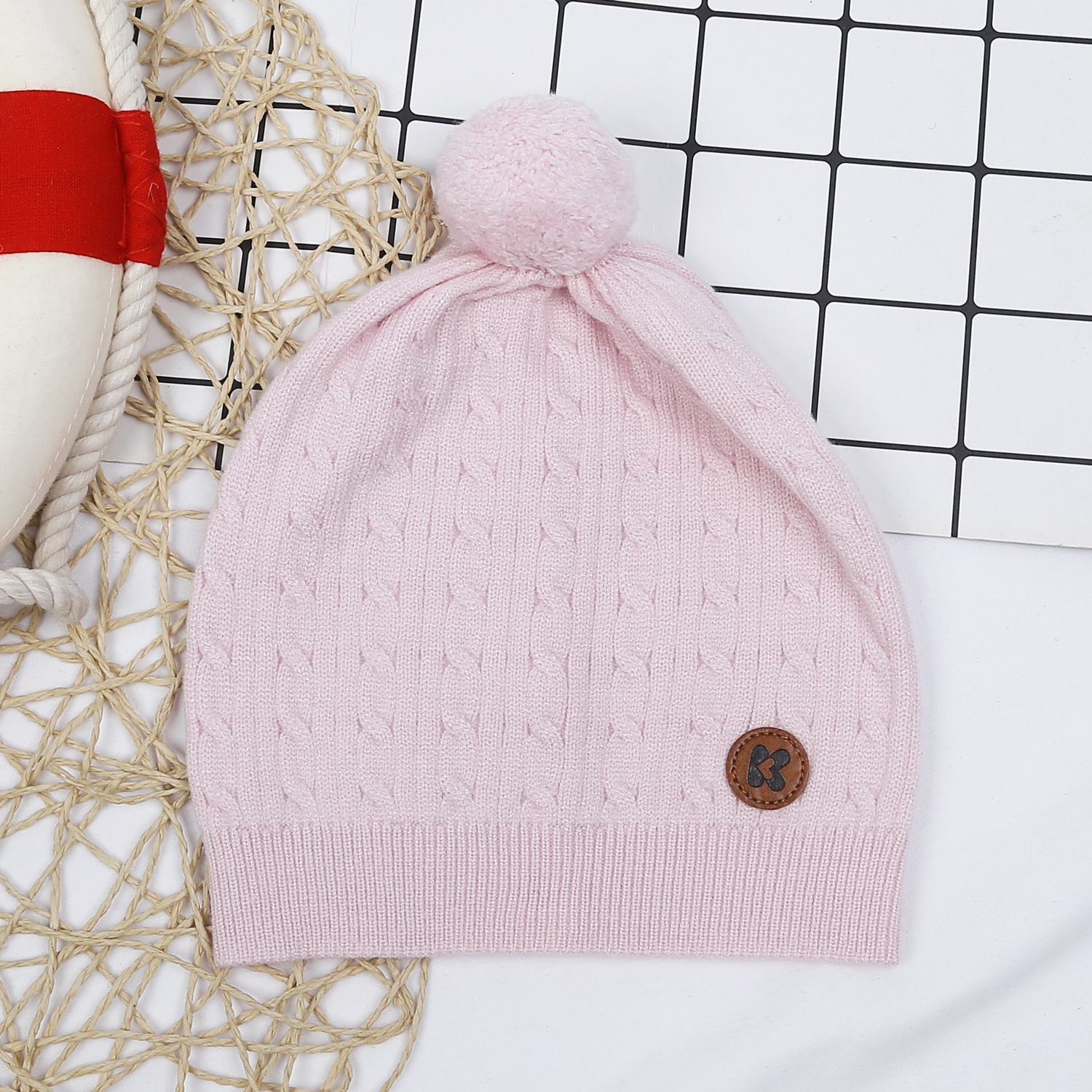 Mũ len bé gái KidsPlaza ND23D (Hồng xoan) hình 1