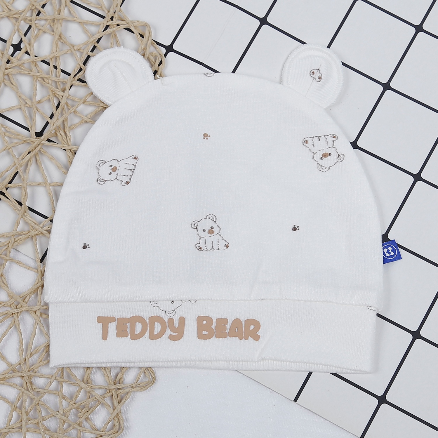 Mũ sơ sinh KidsPlaza Otis ND23T (Trắng be) hình 1