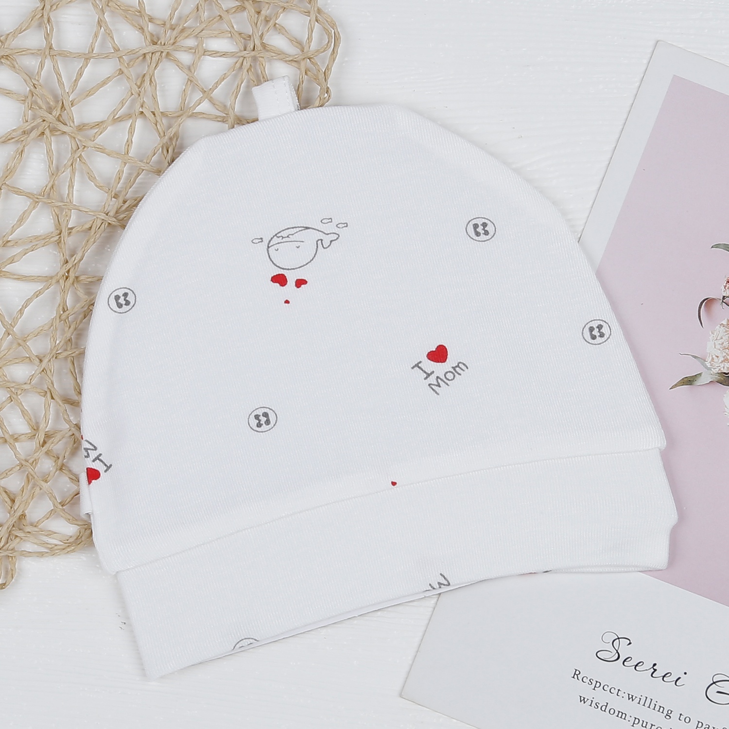 Mũ sơ sinh Otis KidsPlaza cá trắng ND23H hình 1