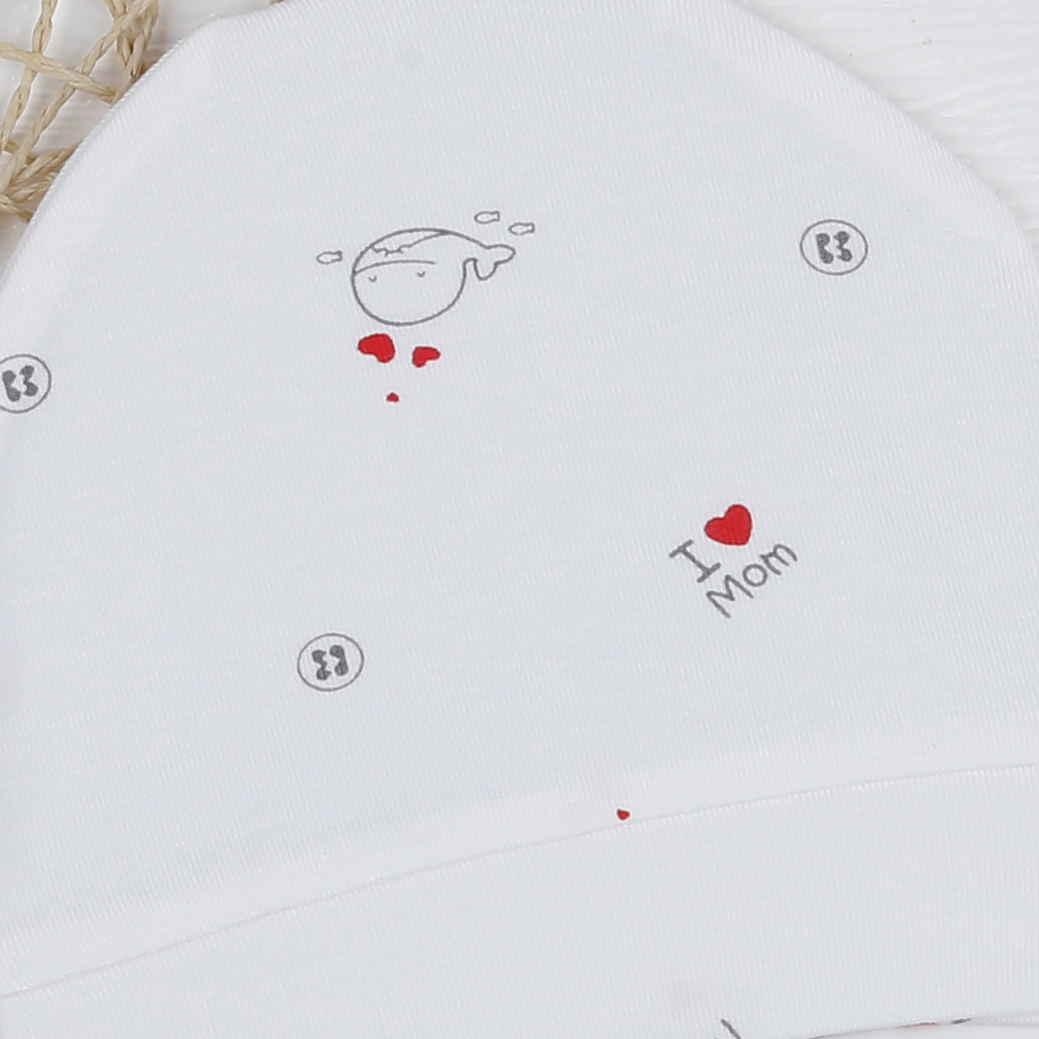 Mũ sơ sinh Otis KidsPlaza cá trắng ND23H hình 2