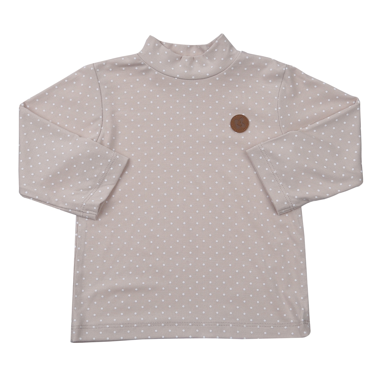 Áo thun cổ 3 phân KidsPlaza Otis chấm bi ND23T (Be)