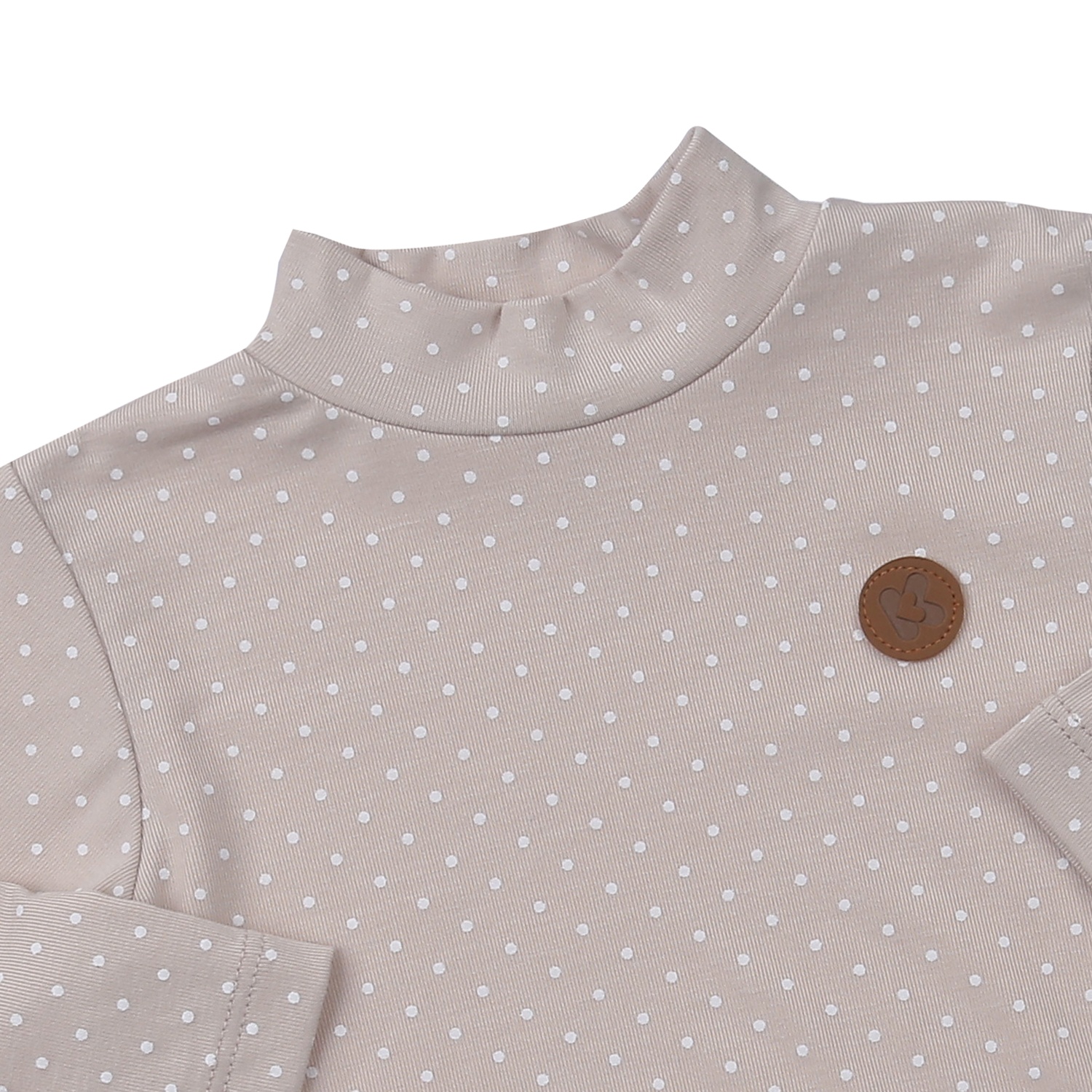 Áo thun cổ 3 phân KidsPlaza Otis chấm bi ND23T (Be)