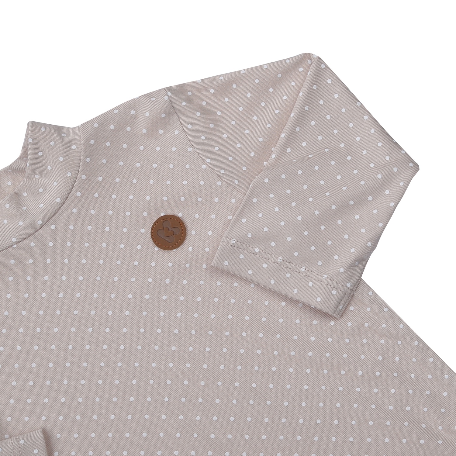 Áo thun cổ 3 phân KidsPlaza Otis chấm bi ND23T (Be)