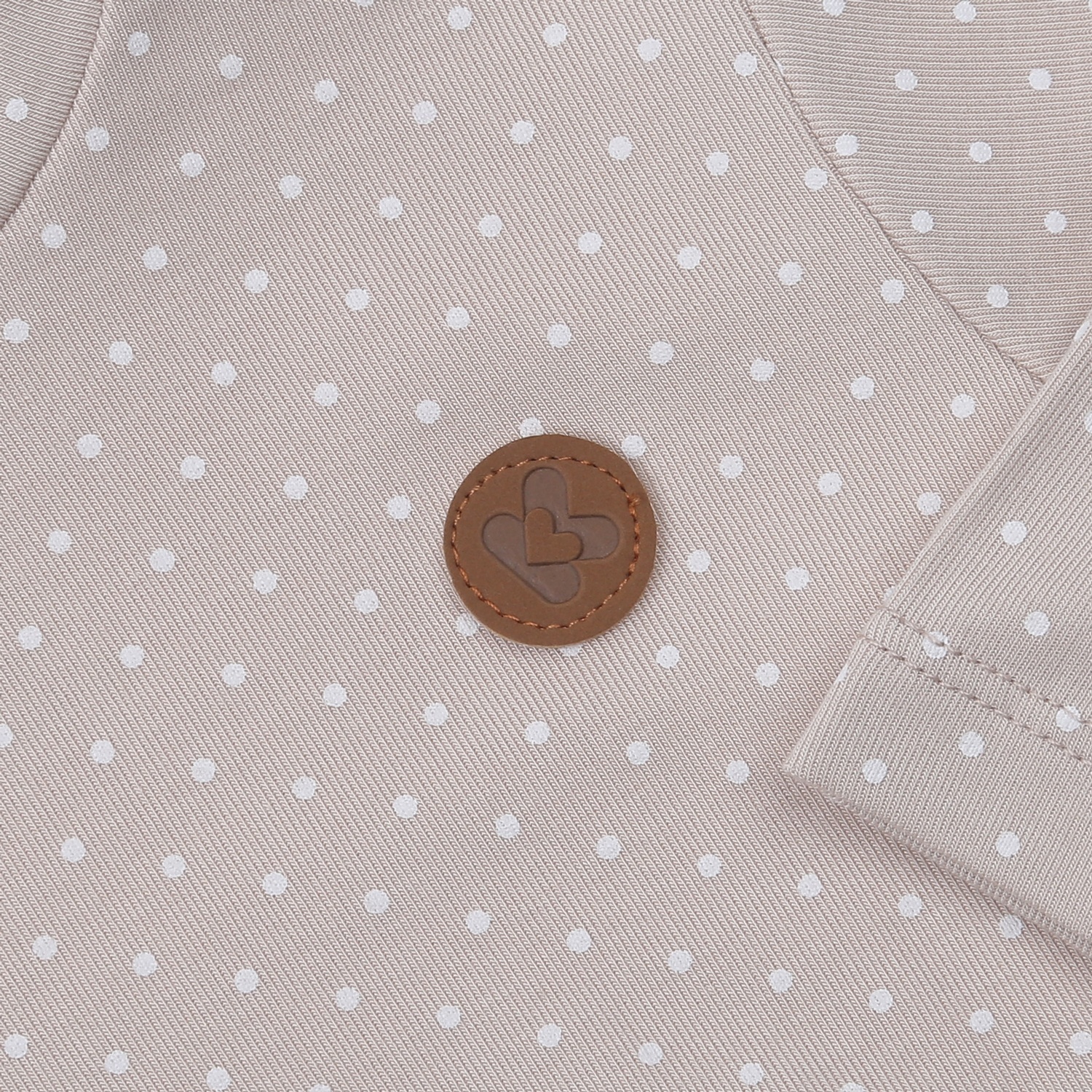 Áo thun cổ 3 phân KidsPlaza Otis chấm bi ND23T (Be)