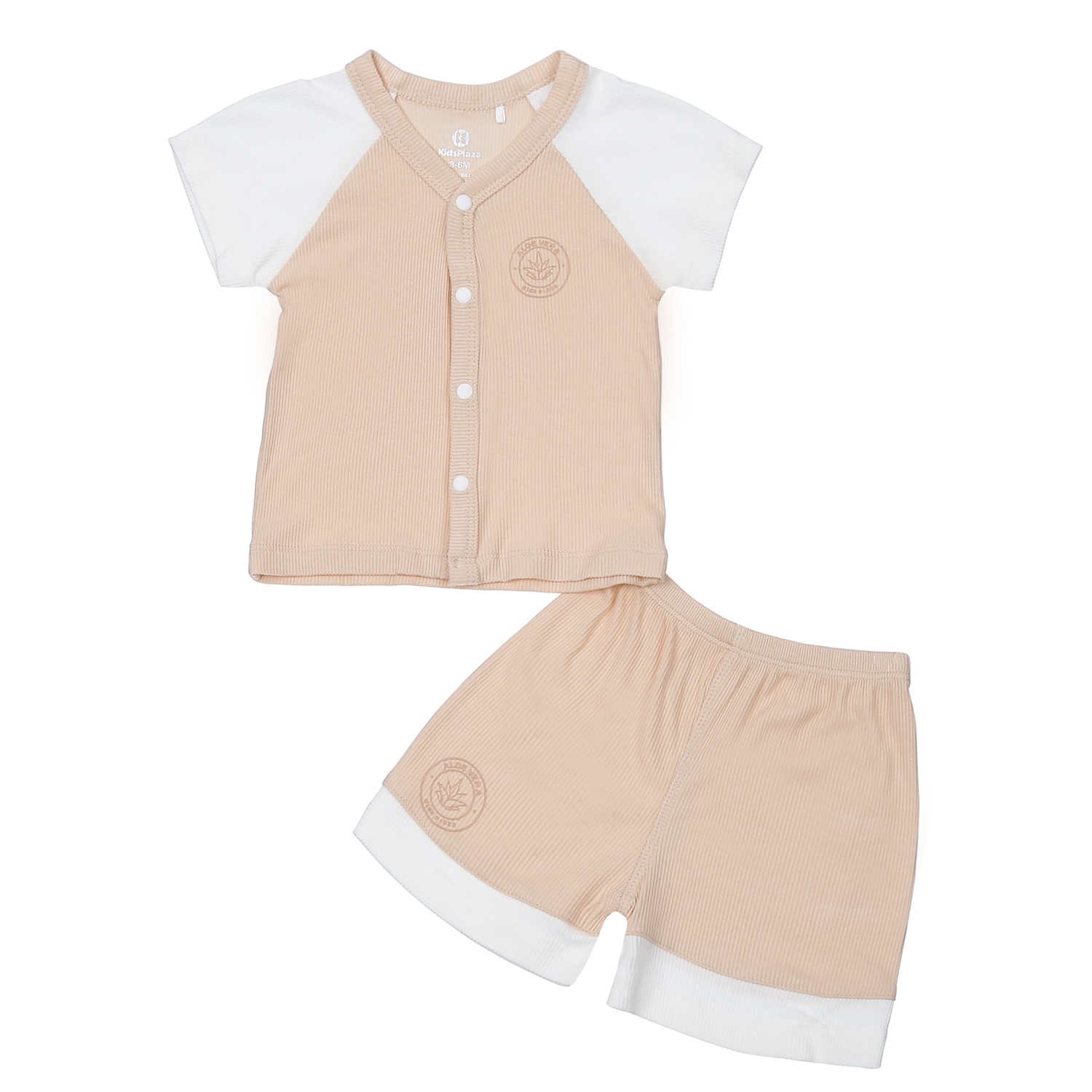 Bộ quần áo cộc tay cài giữa KidsPlaza Fresh air ND23H (Be)