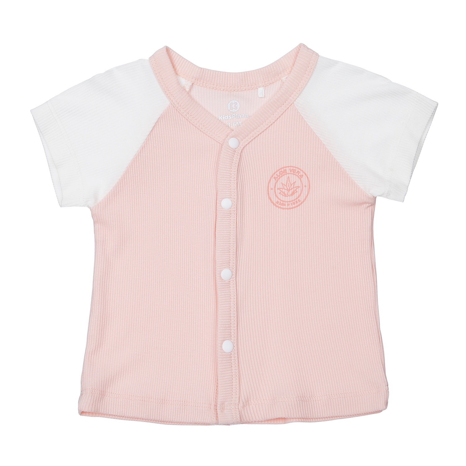 Bộ quần áo cộc tay cài giữa KidsPlaza Fresh air ND23H (Hồng)