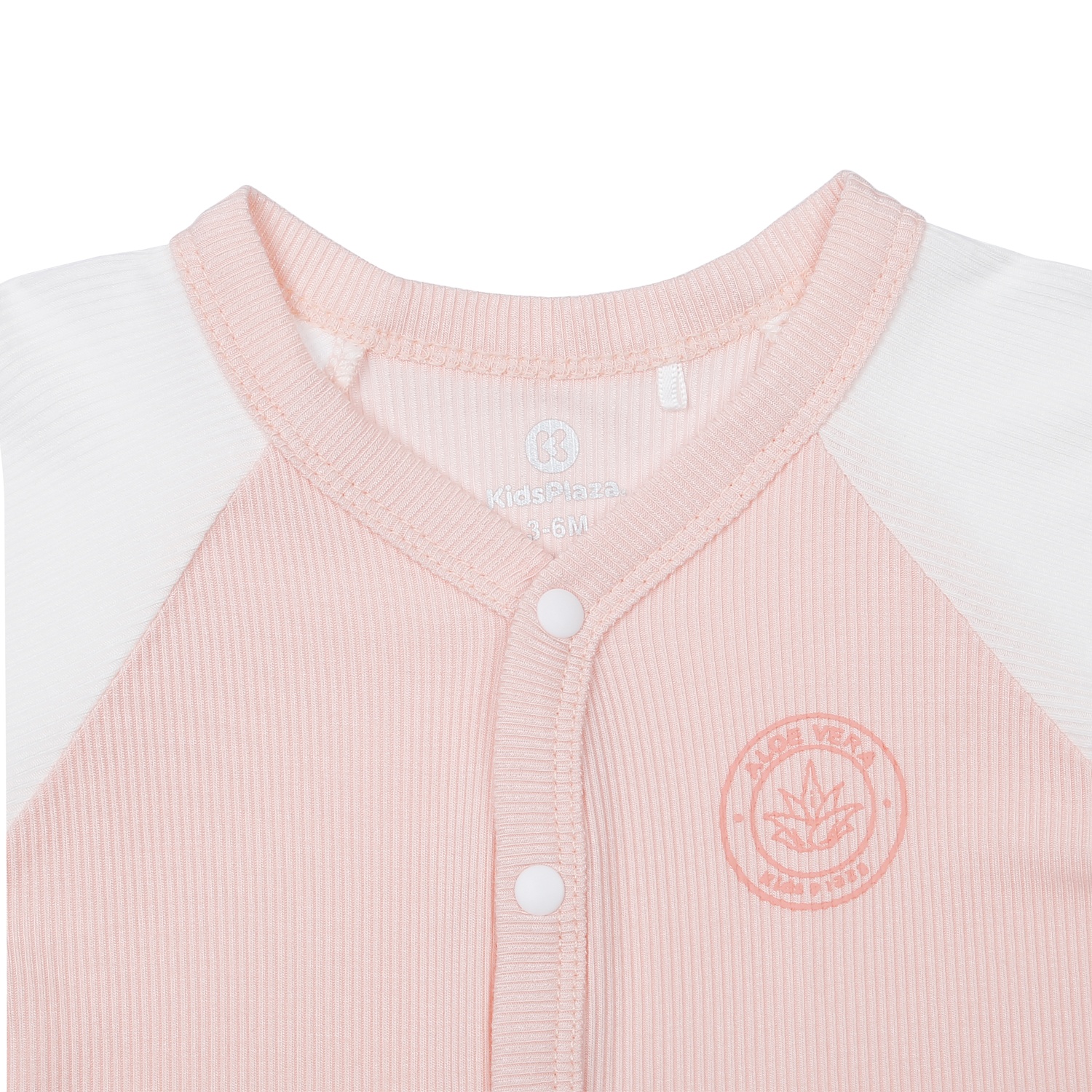 Bộ quần áo cộc tay cài giữa KidsPlaza Fresh air ND23H (Hồng)