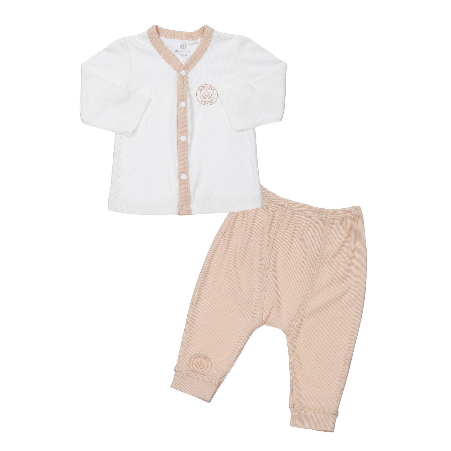 Bộ quần áo dài tay cài giữa KidsPlaza Fresh air ND23H (Be)