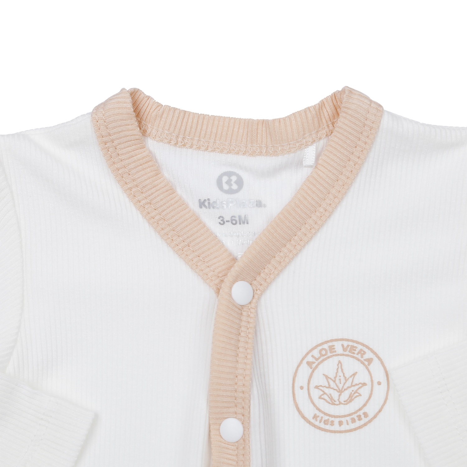 Bộ quần áo dài tay cài giữa KidsPlaza Fresh air ND23H (Be)