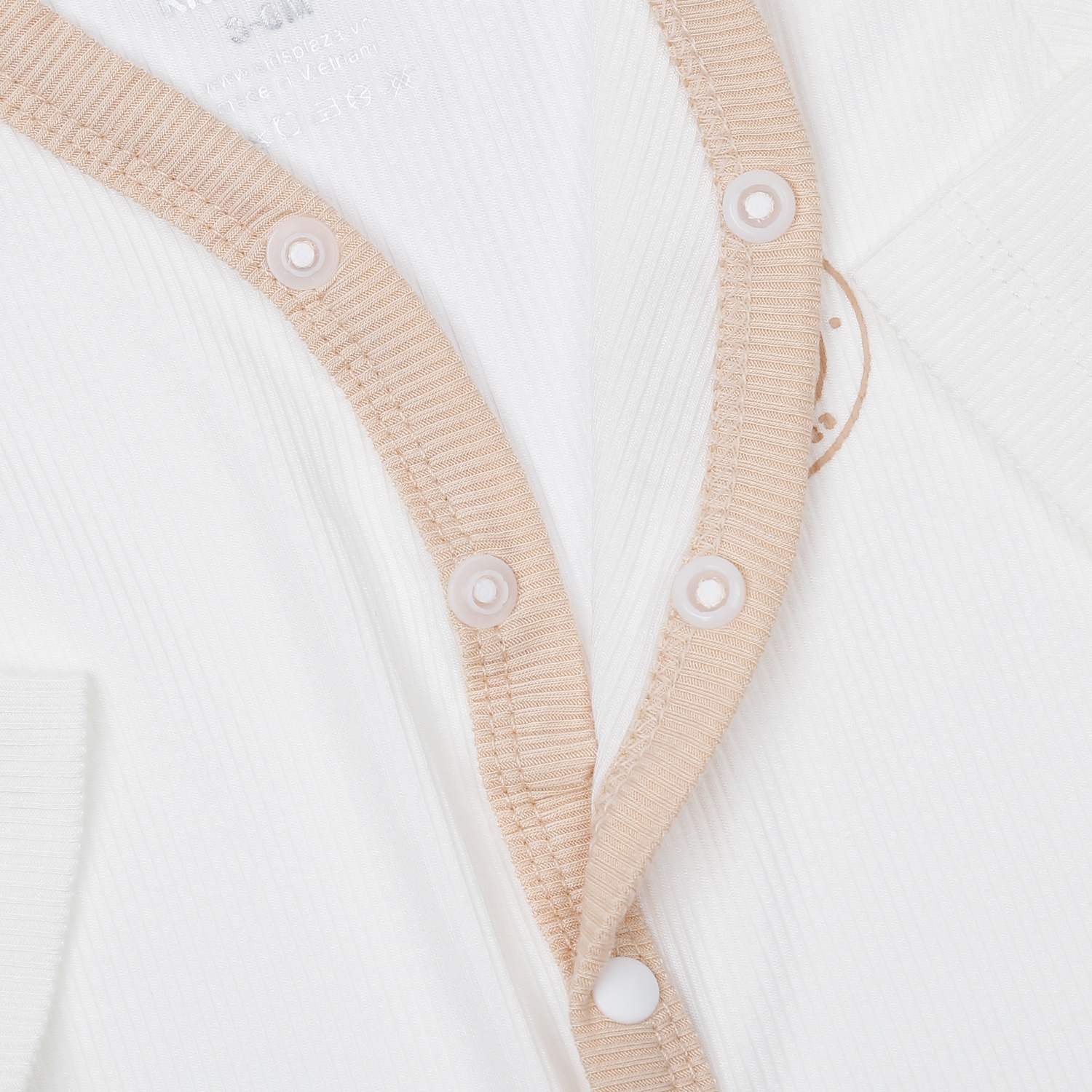 Bộ quần áo dài tay cài giữa KidsPlaza Fresh air ND23H (Be)