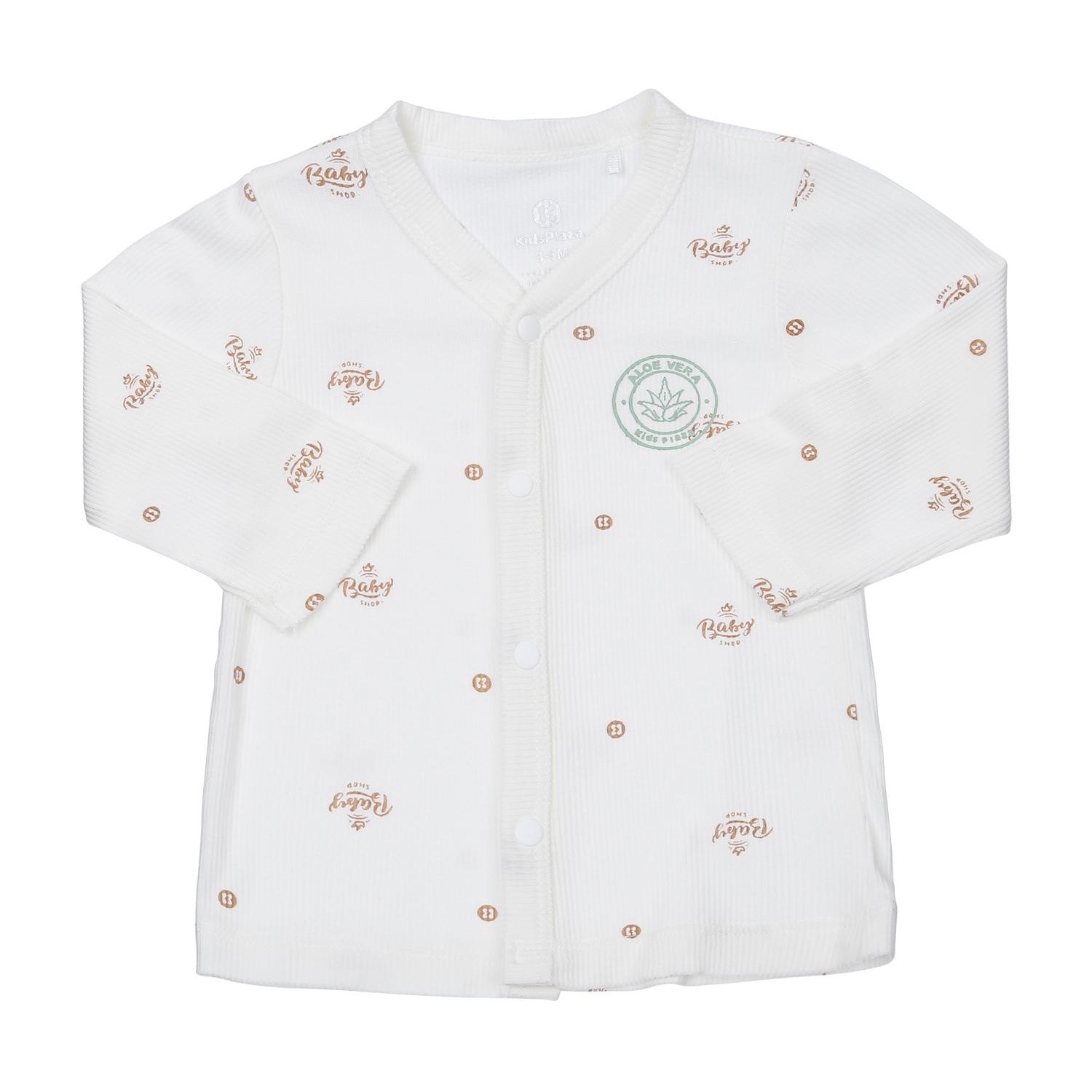 Bộ quần áo dài tay cài giữa KidsPlaza Fresh air ND23H (Trắng) hình 2