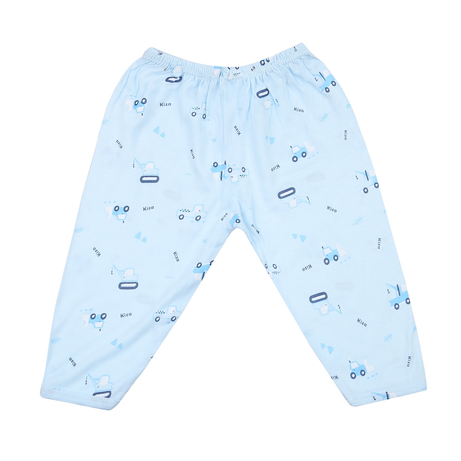 Bộ quần áo dài tay cài giữa Kiza in máy xúc BA23T (Xanh)