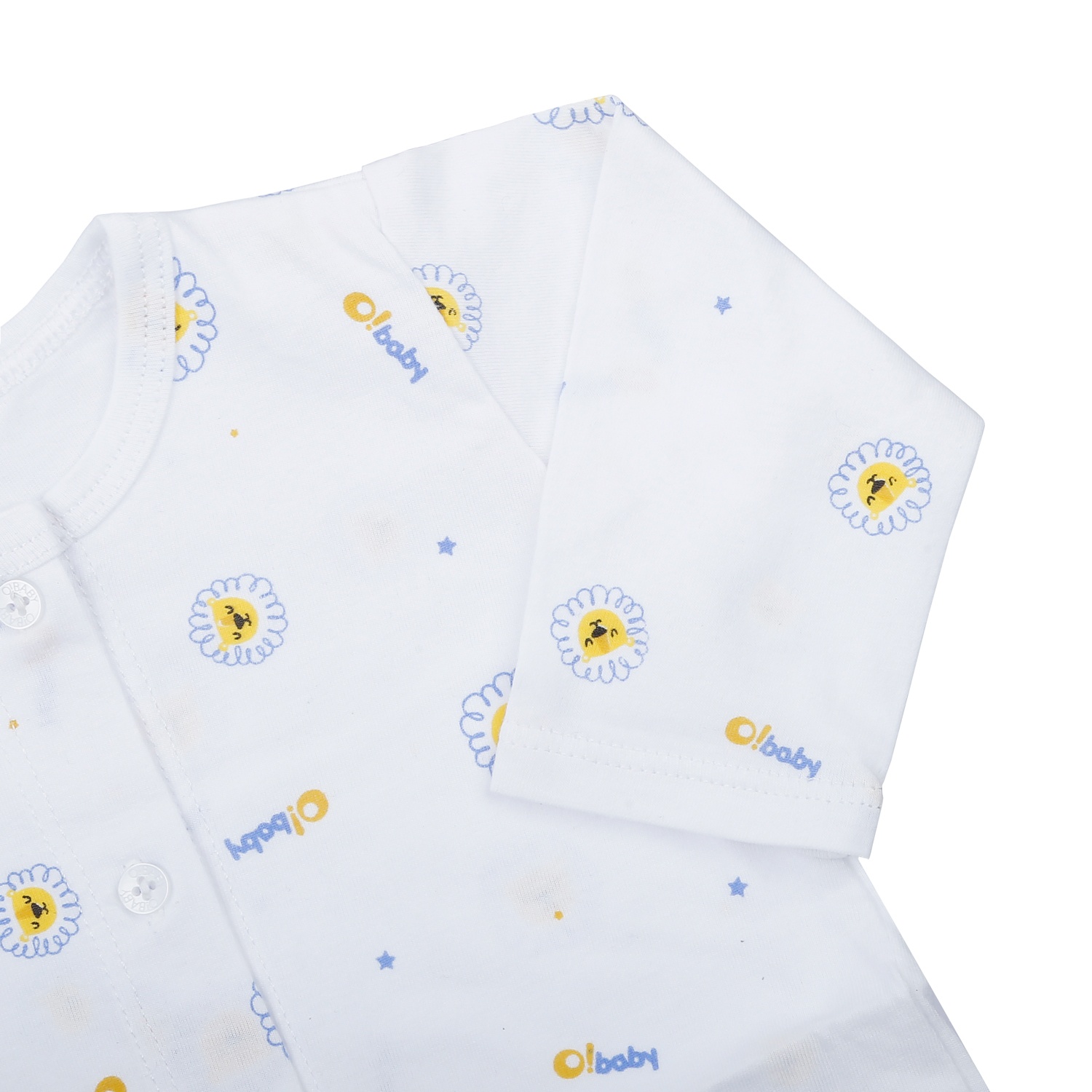 Bộ quần áo dài tay cài giữa O!Baby in sư tử DN23 hình 3