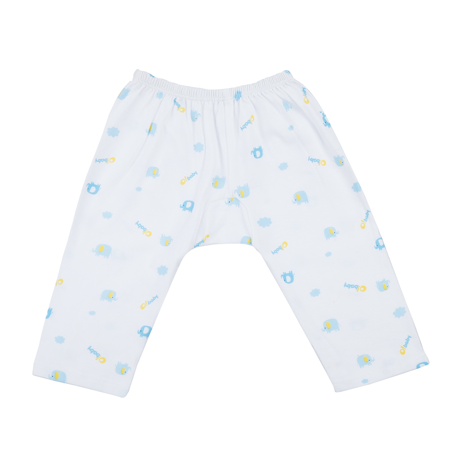 Bộ quần áo dài tay cài giữa O!Baby in voi DN23 (Trắng) hình 5