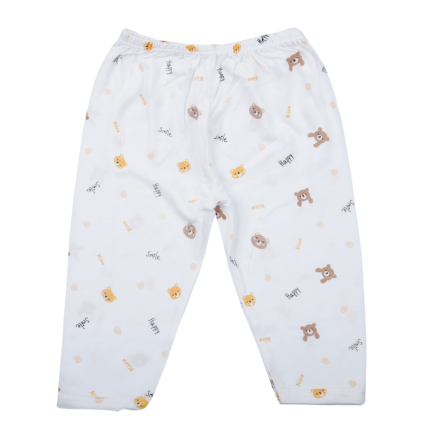 Bộ quần áo sơ sinh Kiza cài giữa in gấu BA23H (Trắng) hình 2