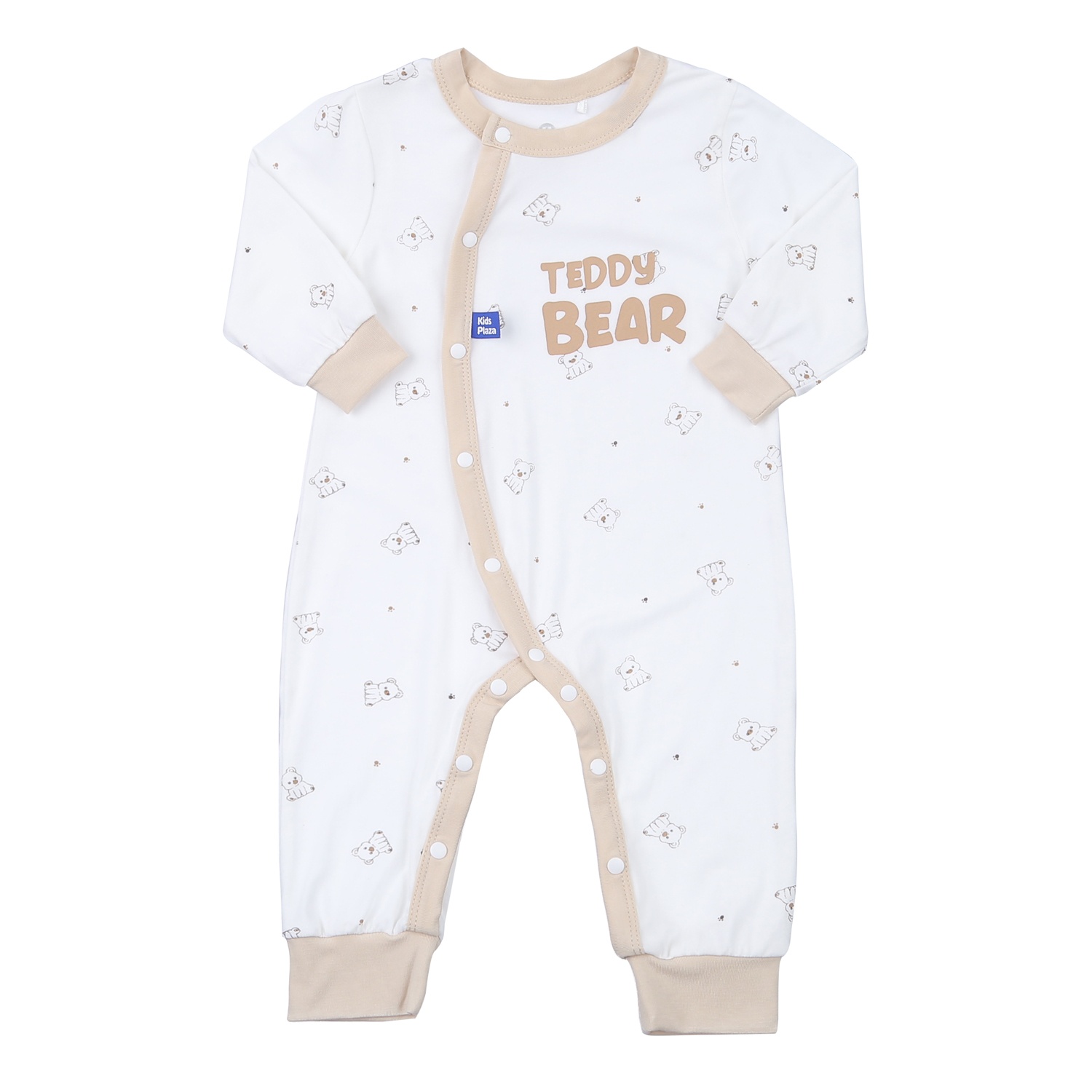 Body dài tay cài lệch KidsPlaza Otis ND23T (Trắng be)