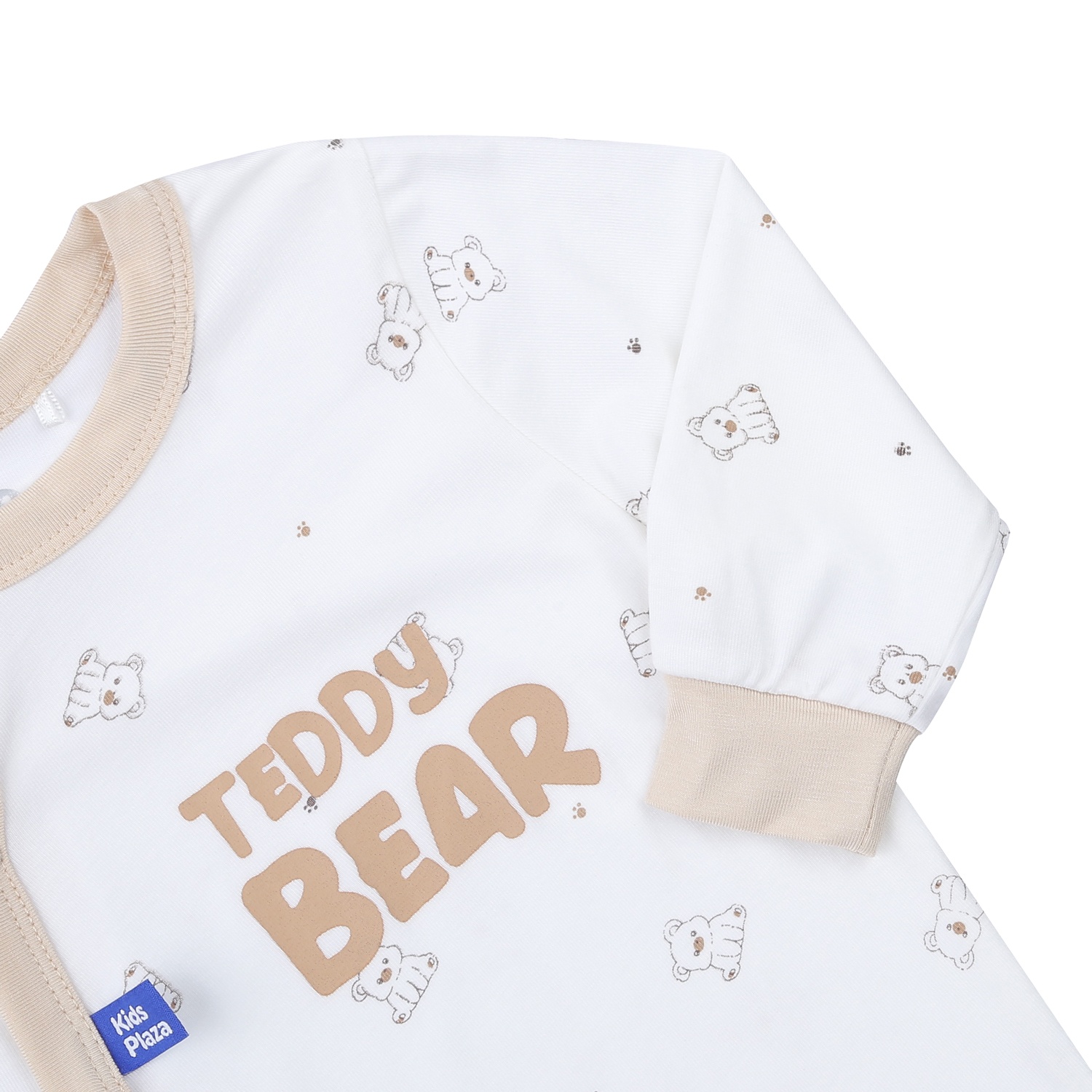 Body dài tay cài lệch KidsPlaza Otis ND23T (Trắng be)