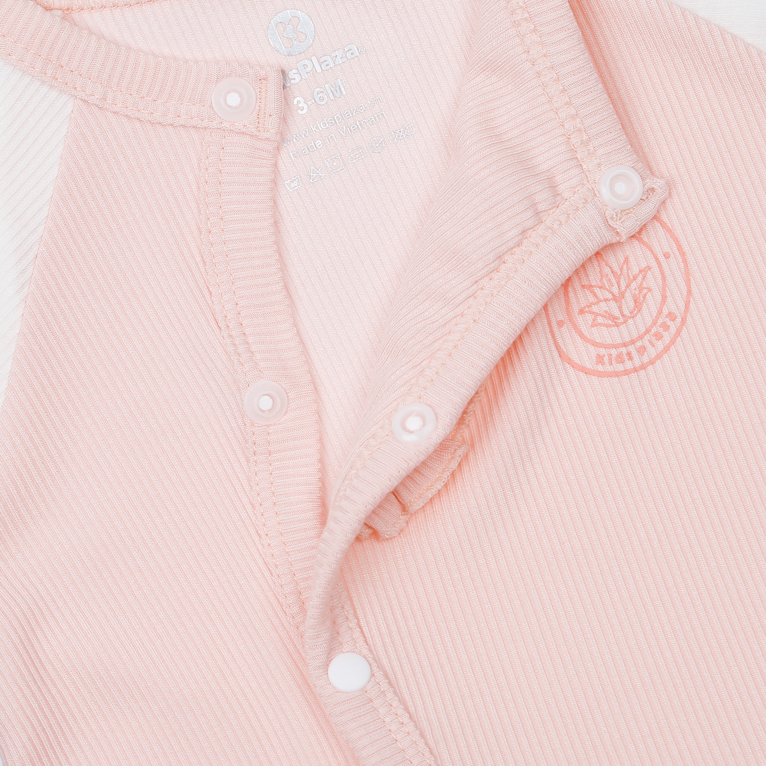 Body sơ sinh cộc tay KidsPlaza cài giữa fresh air ND23H (Hồng)