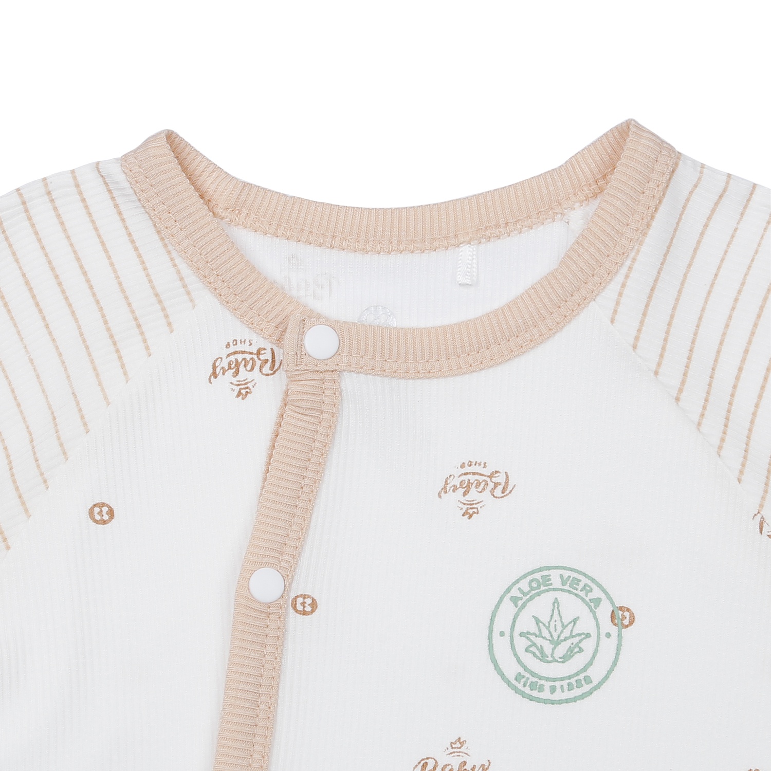 Body sơ sinh cộc tay KidsPlaza cài giữa fresh air ND23H (Trắng)