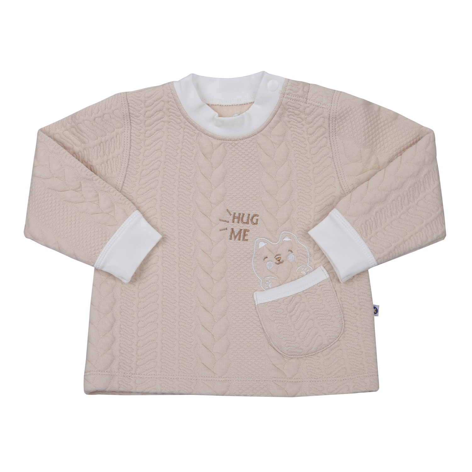 Bộ quần áo bông cài vai KidsPlaza HN23D (Be)