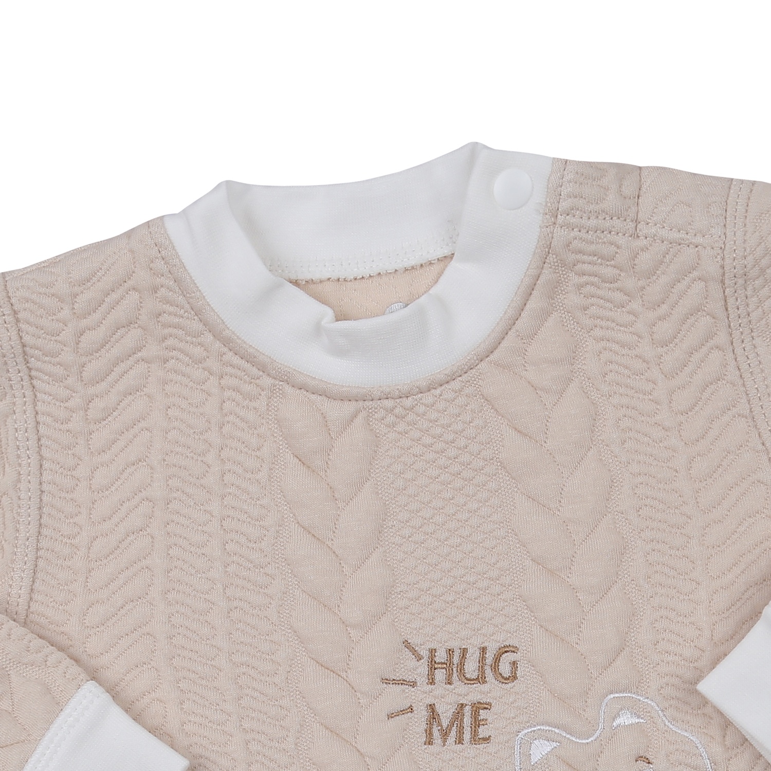 Bộ quần áo bông cài vai KidsPlaza HN23D (Be)