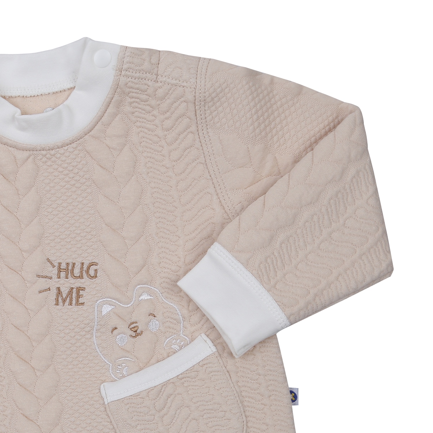 Bộ quần áo bông cài vai KidsPlaza HN23D (Be)