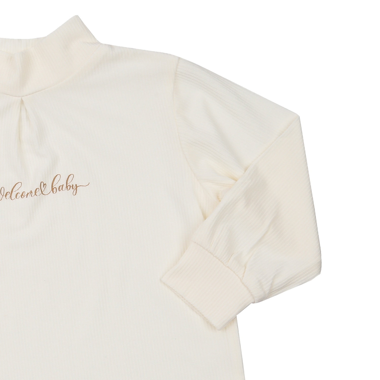 Bộ quần áo dài tay cổ 3 phân kẻ tăm KidsPlaza ND23T (Vàng)