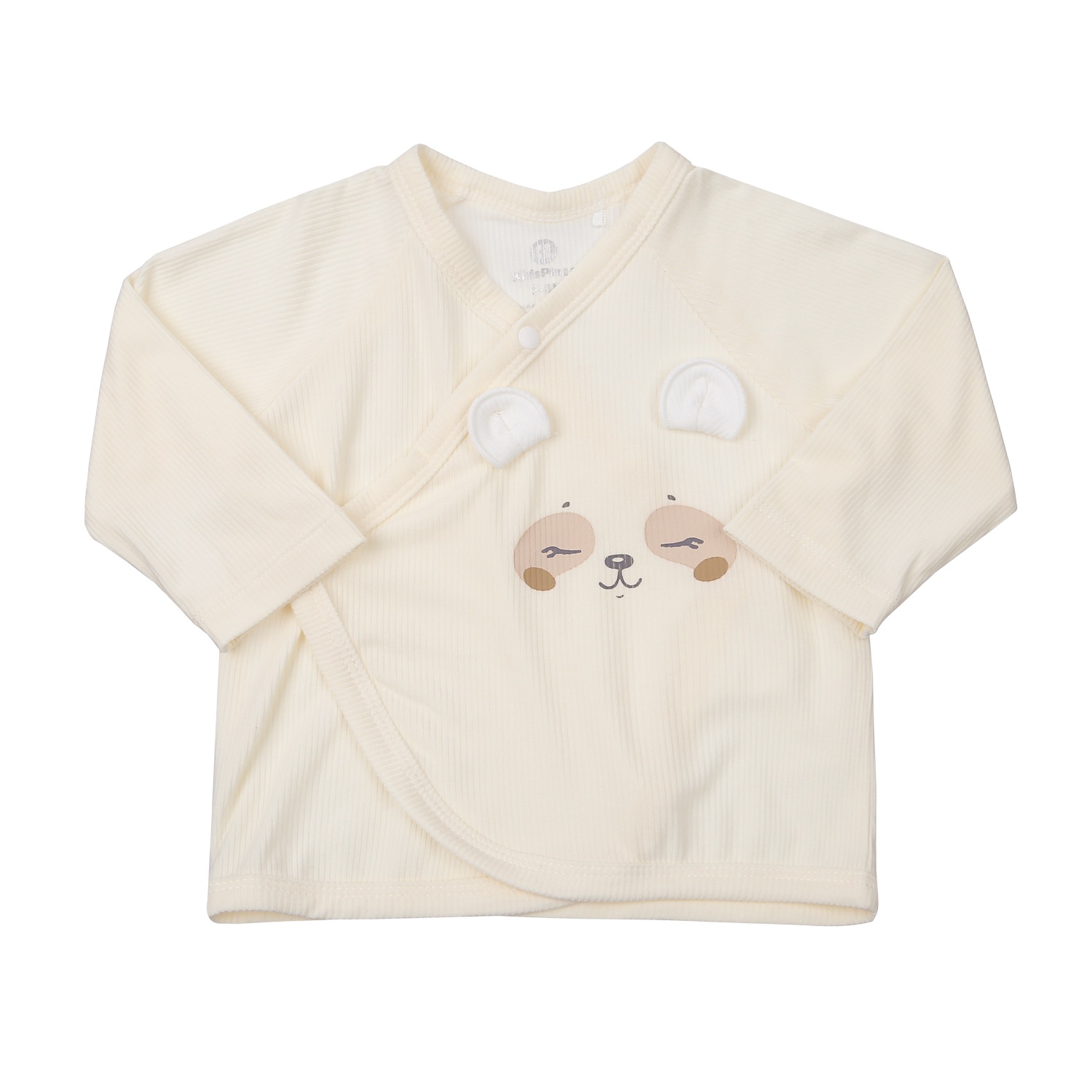 Áo sơ sinh dài cài lệch Yukata KidsPlaza kẻ tăm ND23T (Vàng)