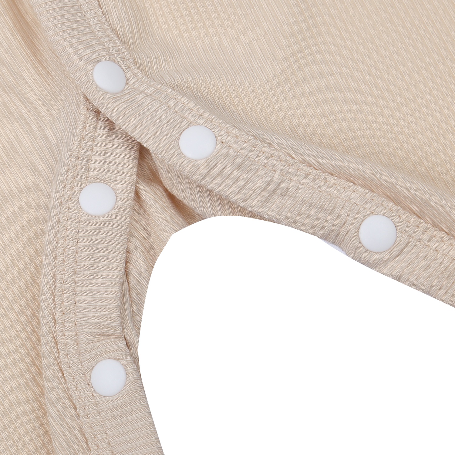 Body dài tay sơ sinh KidsPlaza kẻ tăm ND23T (Be) hình 4