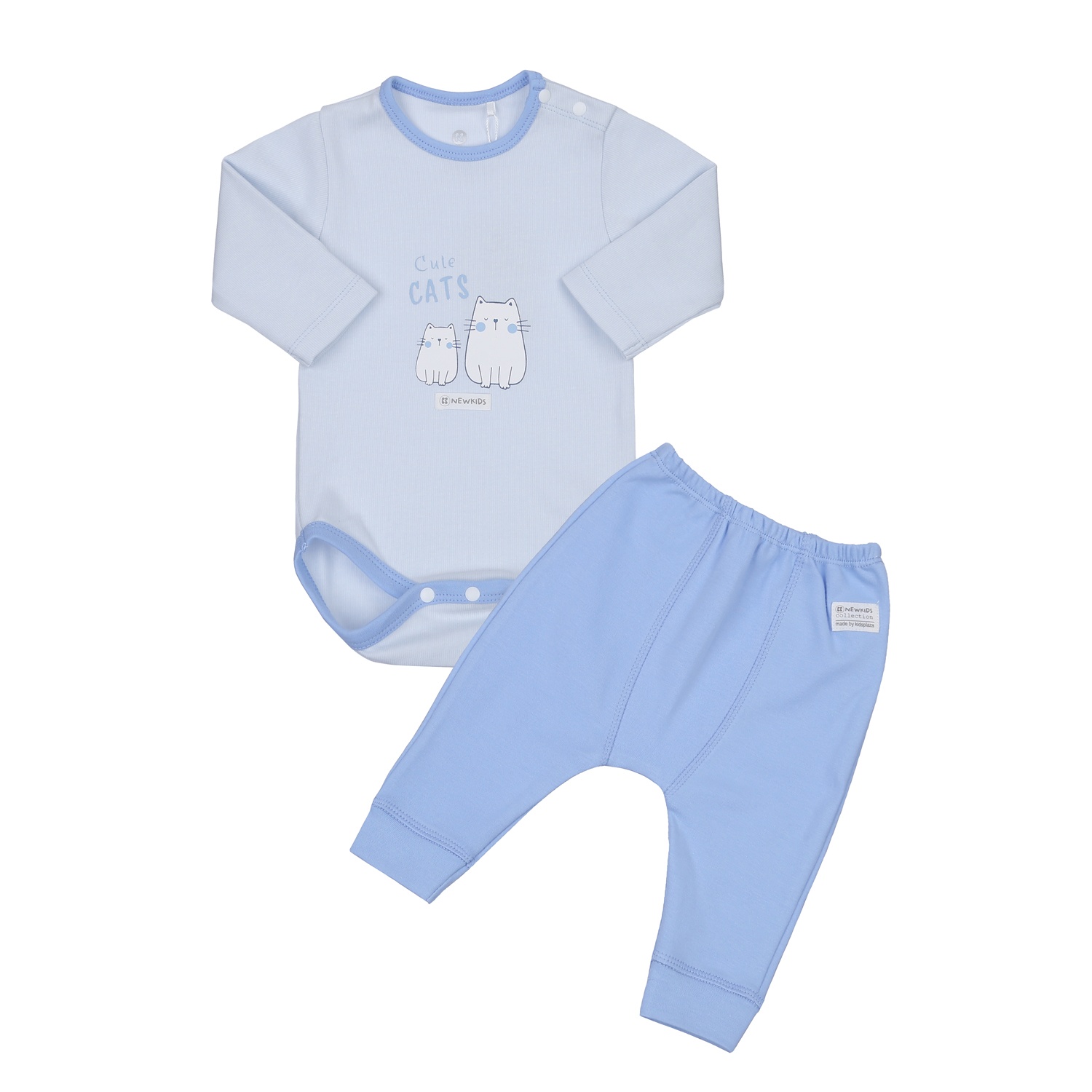 Set body bẹn dài tay KidsPlaza nhung ND23D (Xanh)