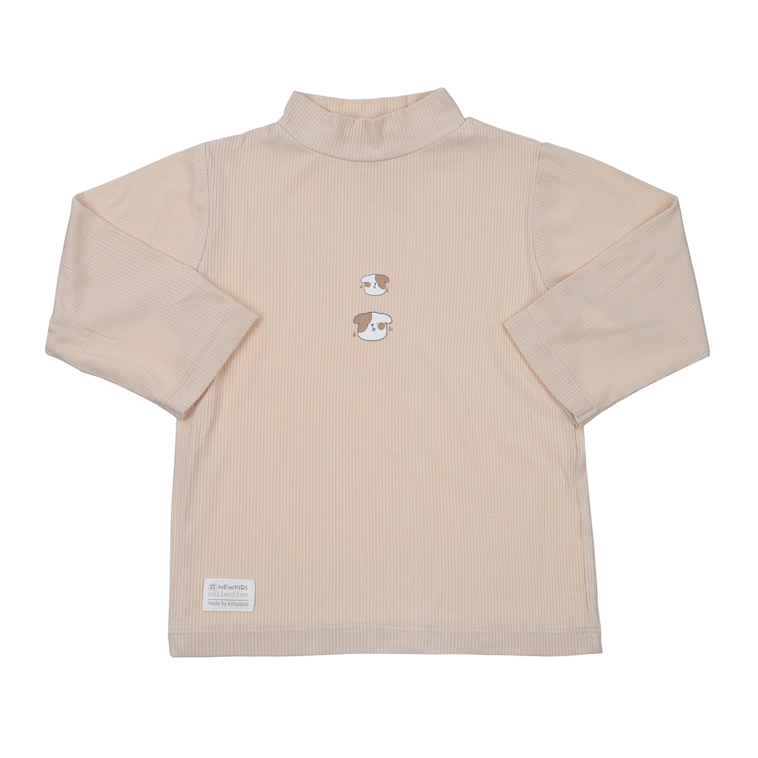 Áo sơ sinh cổ 3 phân KidsPlaza kẻ tăm ND23T (Be)