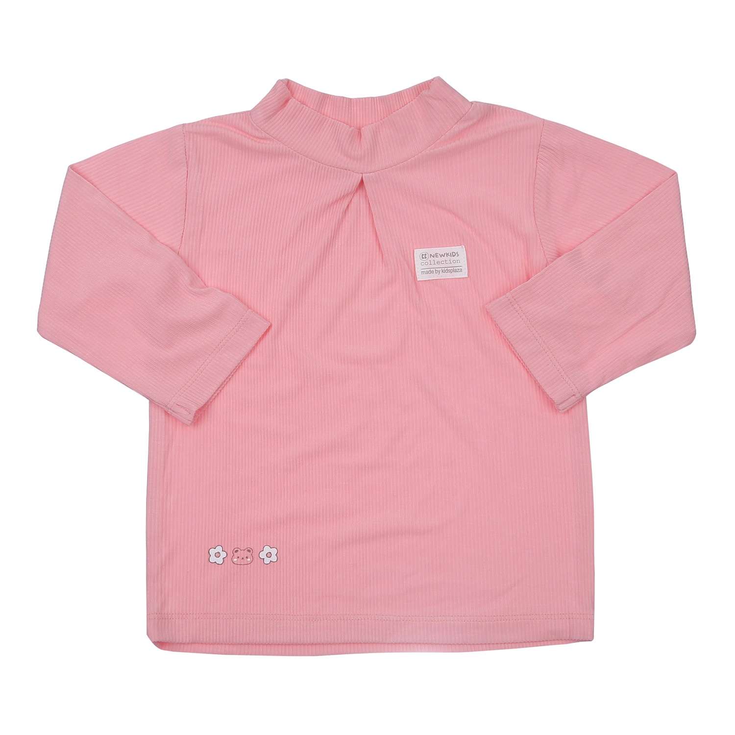 Áo sơ sinh cổ 3 phân KidsPlaza kẻ tăm ND23T (Hồng đậm)