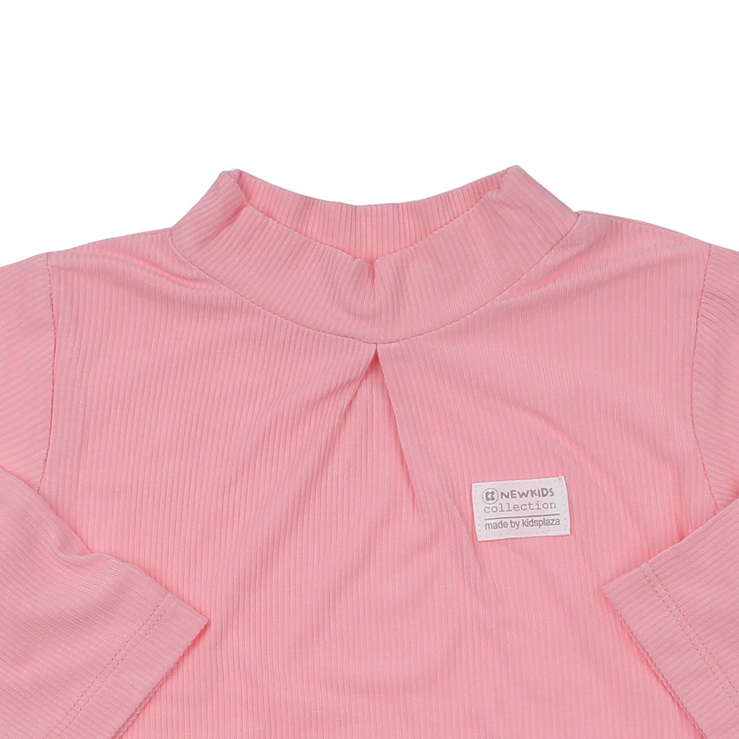 Áo sơ sinh cổ 3 phân KidsPlaza kẻ tăm ND23T (Hồng đậm) hình 3