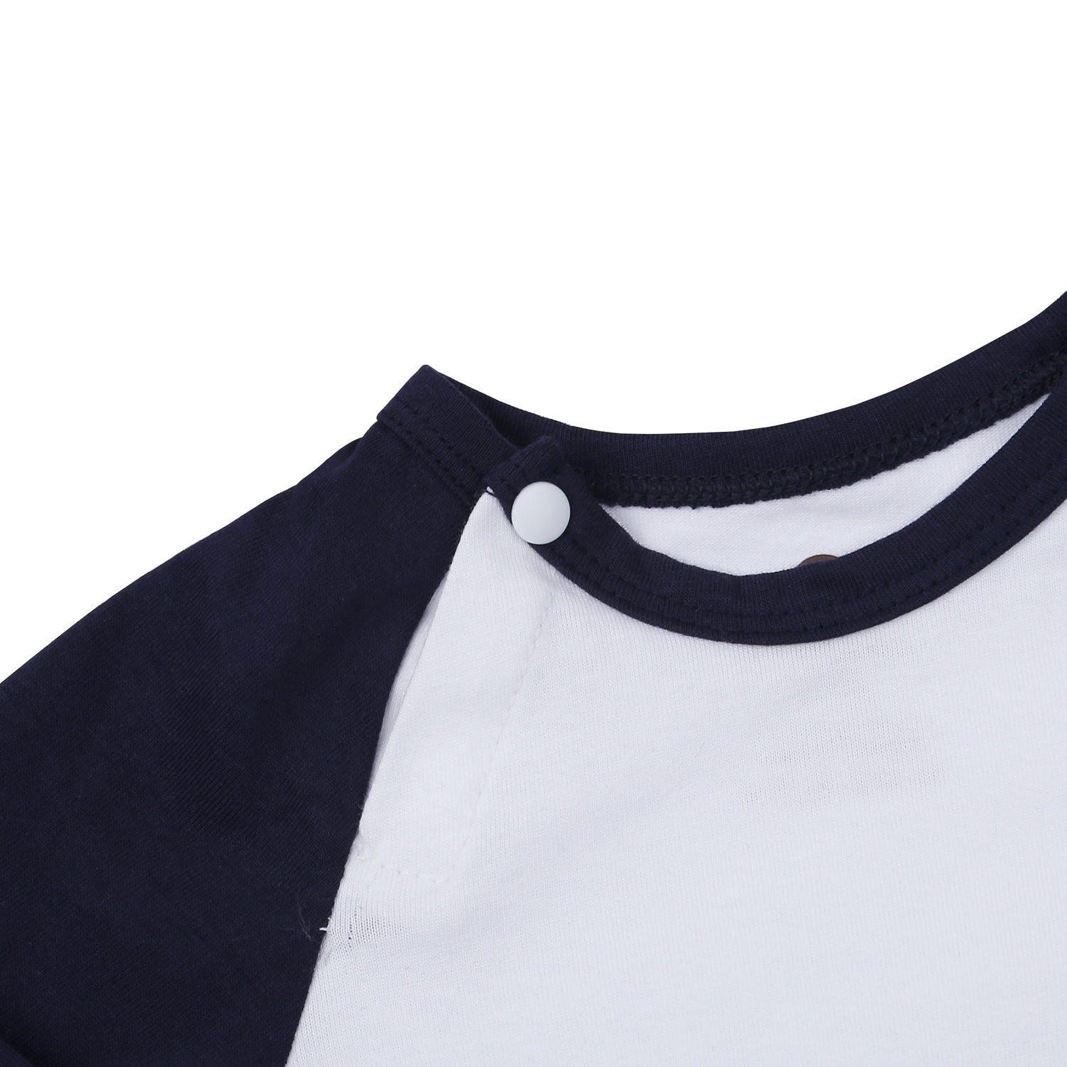 Bộ body dài tay bé trai cài vai KidsPlaza Ocean Life M23T (Trắng xanh) hình 2