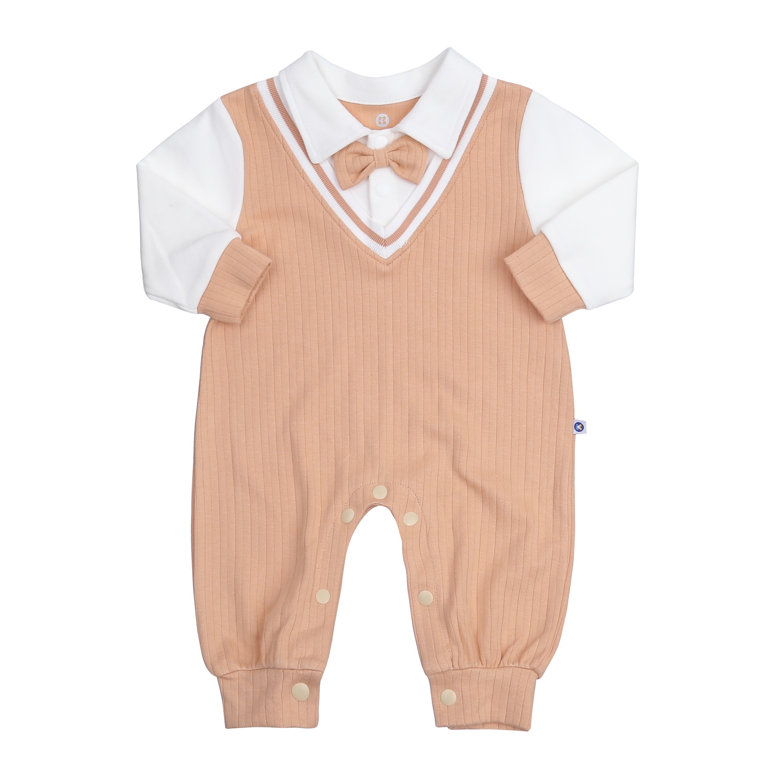 Bộ body dài tay bé trai KidsPlaza gắn nơ HN23T (Be)