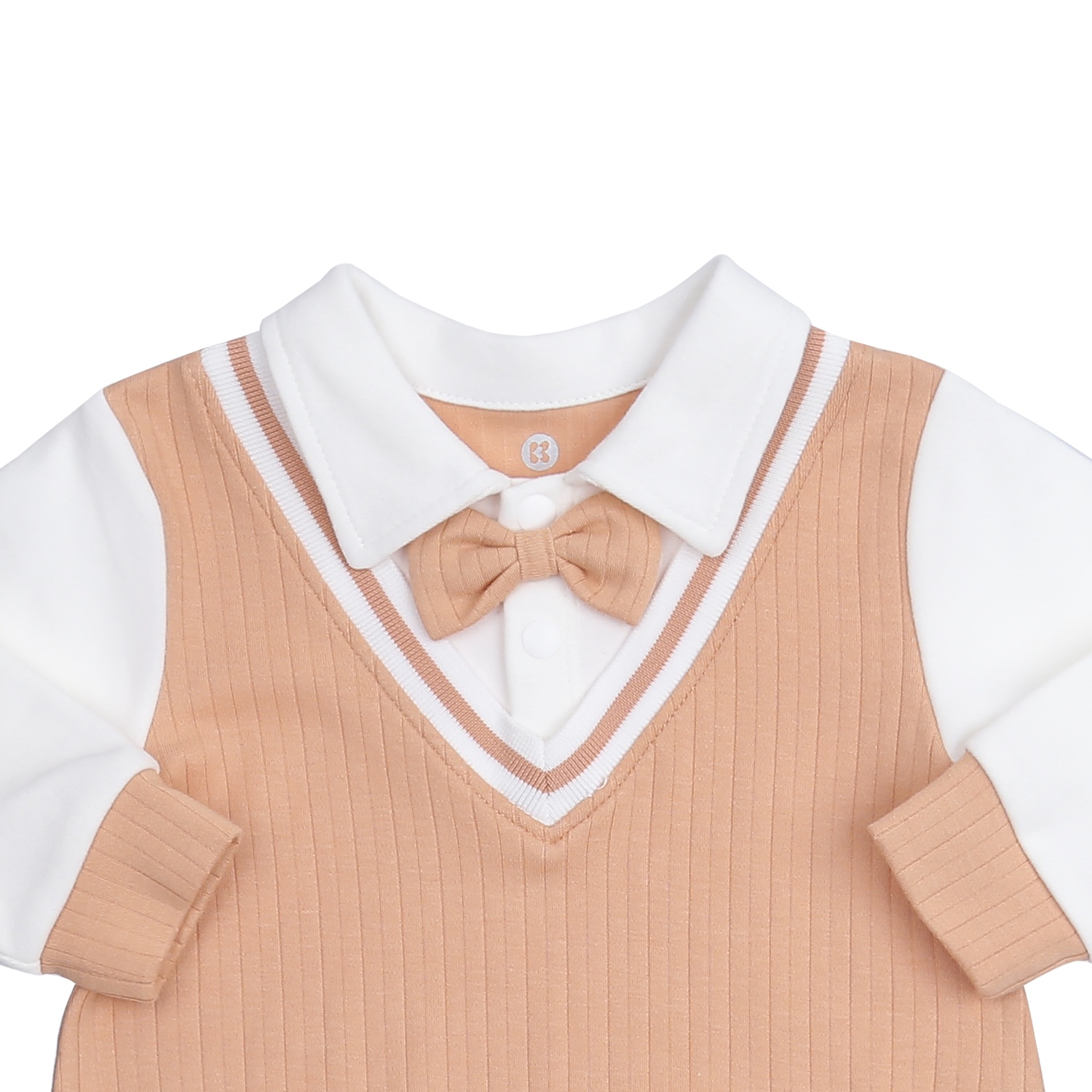 Bộ body dài tay bé trai KidsPlaza gắn nơ HN23T (Be)