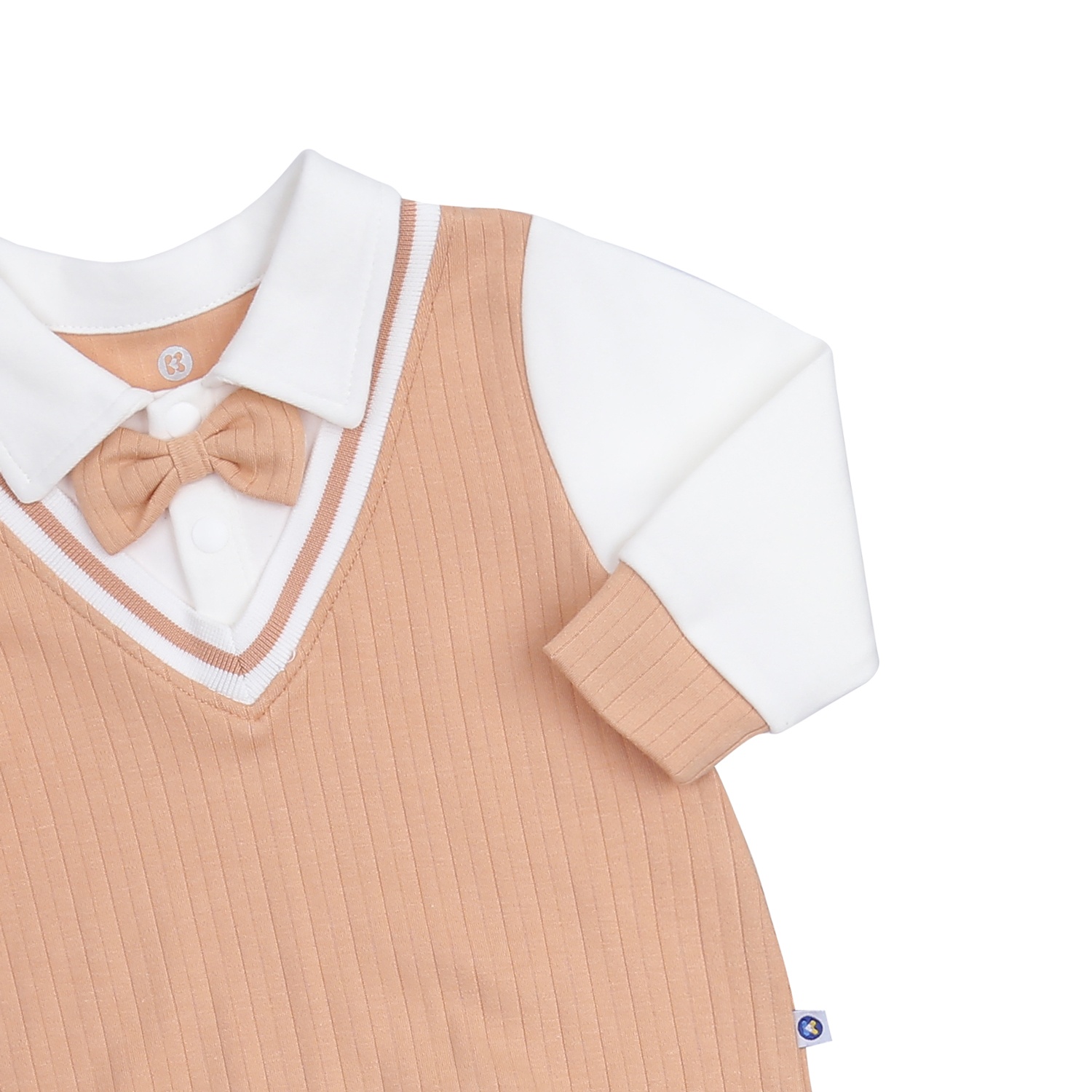 Bộ body dài tay bé trai KidsPlaza gắn nơ HN23T (Be)