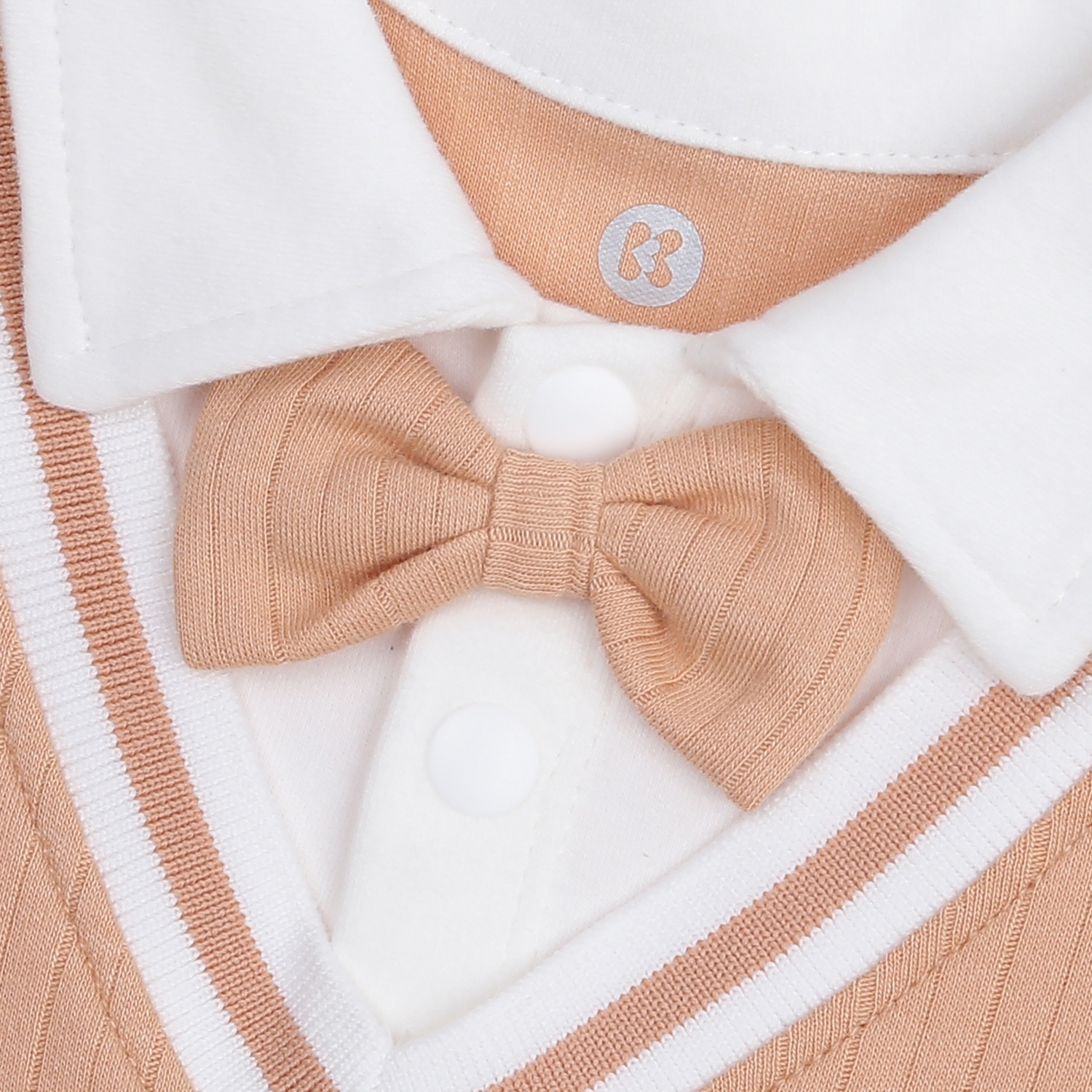 Bộ body dài tay bé trai KidsPlaza gắn nơ HN23T (Be)