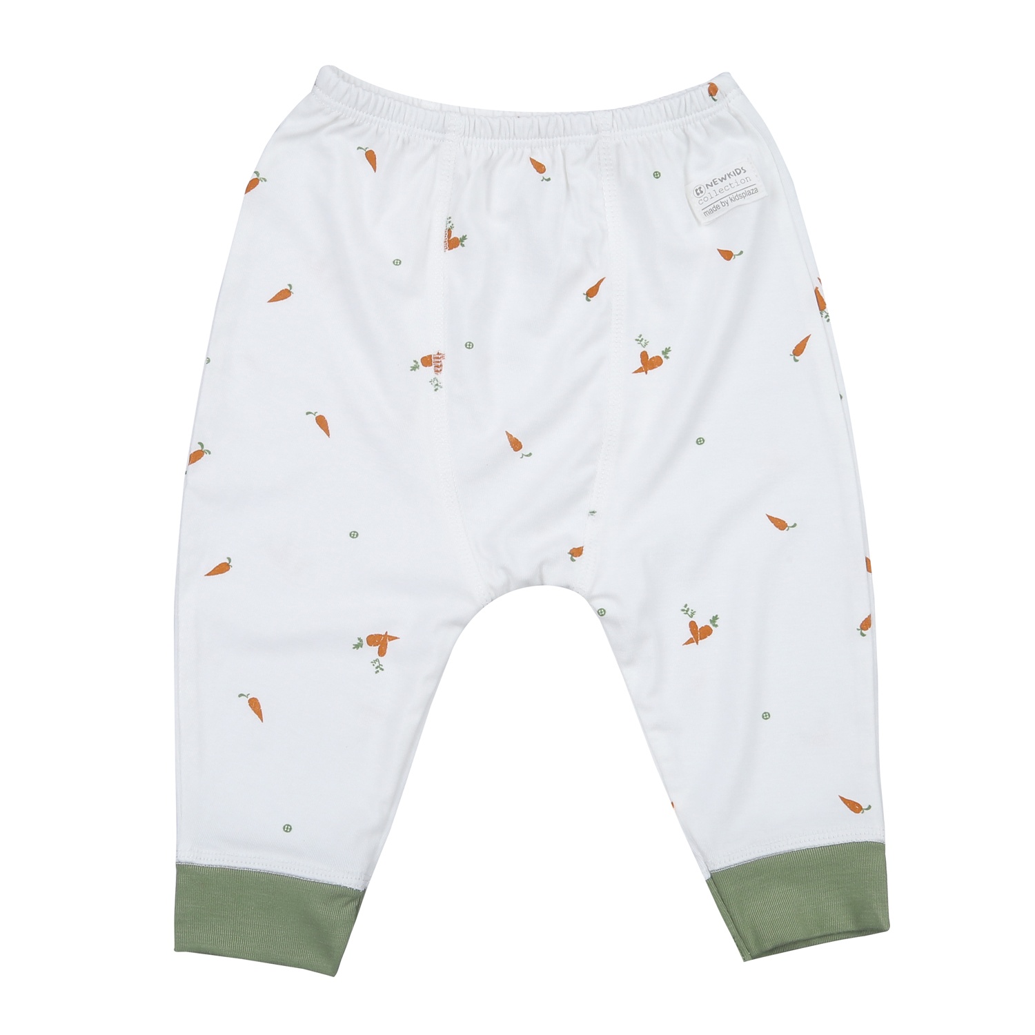 Bộ quần áo dài tay cài giữa KidsPlaza Otis in cà rốt ND23T (Trắng xanh) hình 5